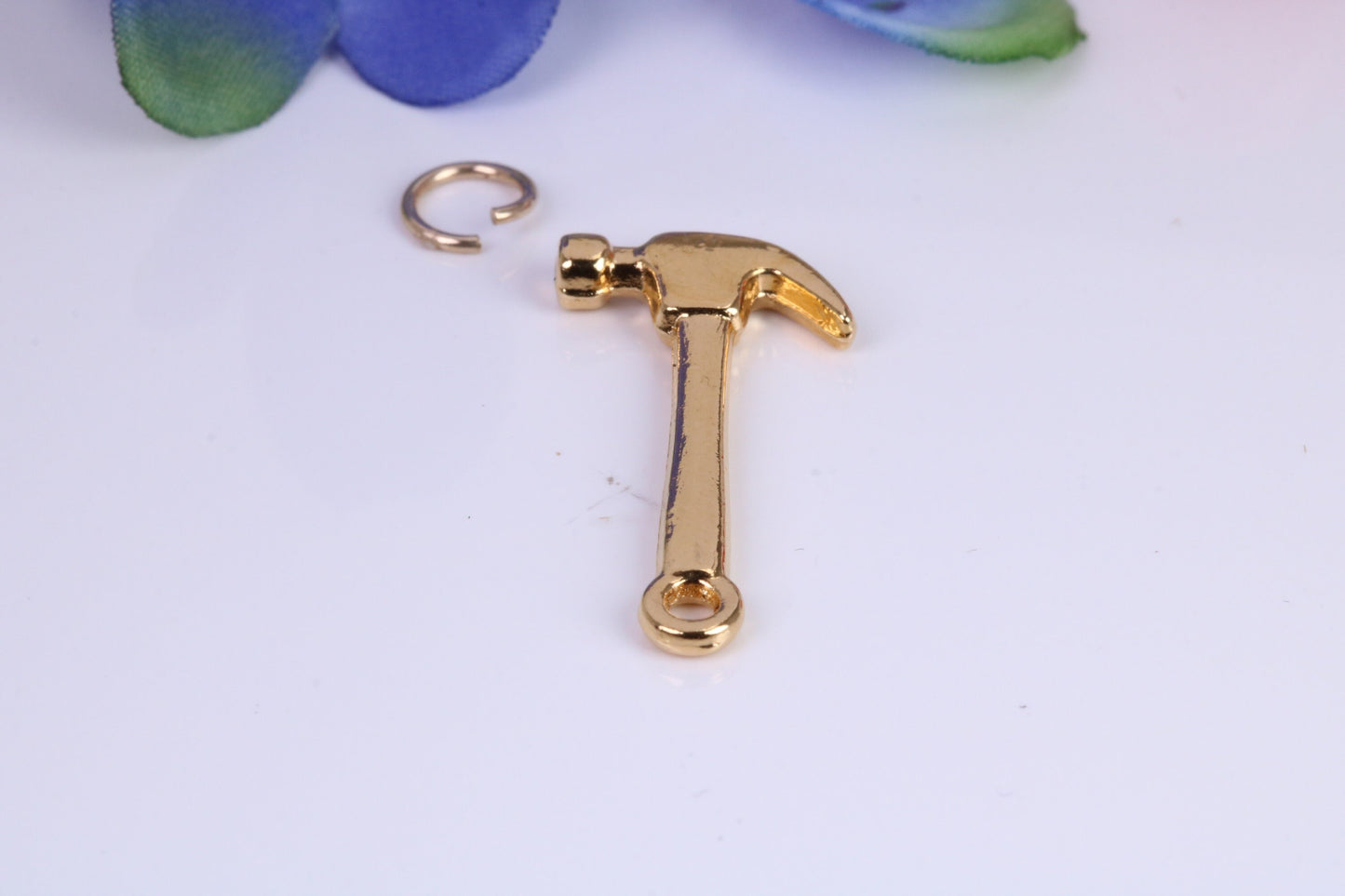 Hammer Charm, Traditional Charm, Made from Solid Cast Yellow Gold, British Hallmarked