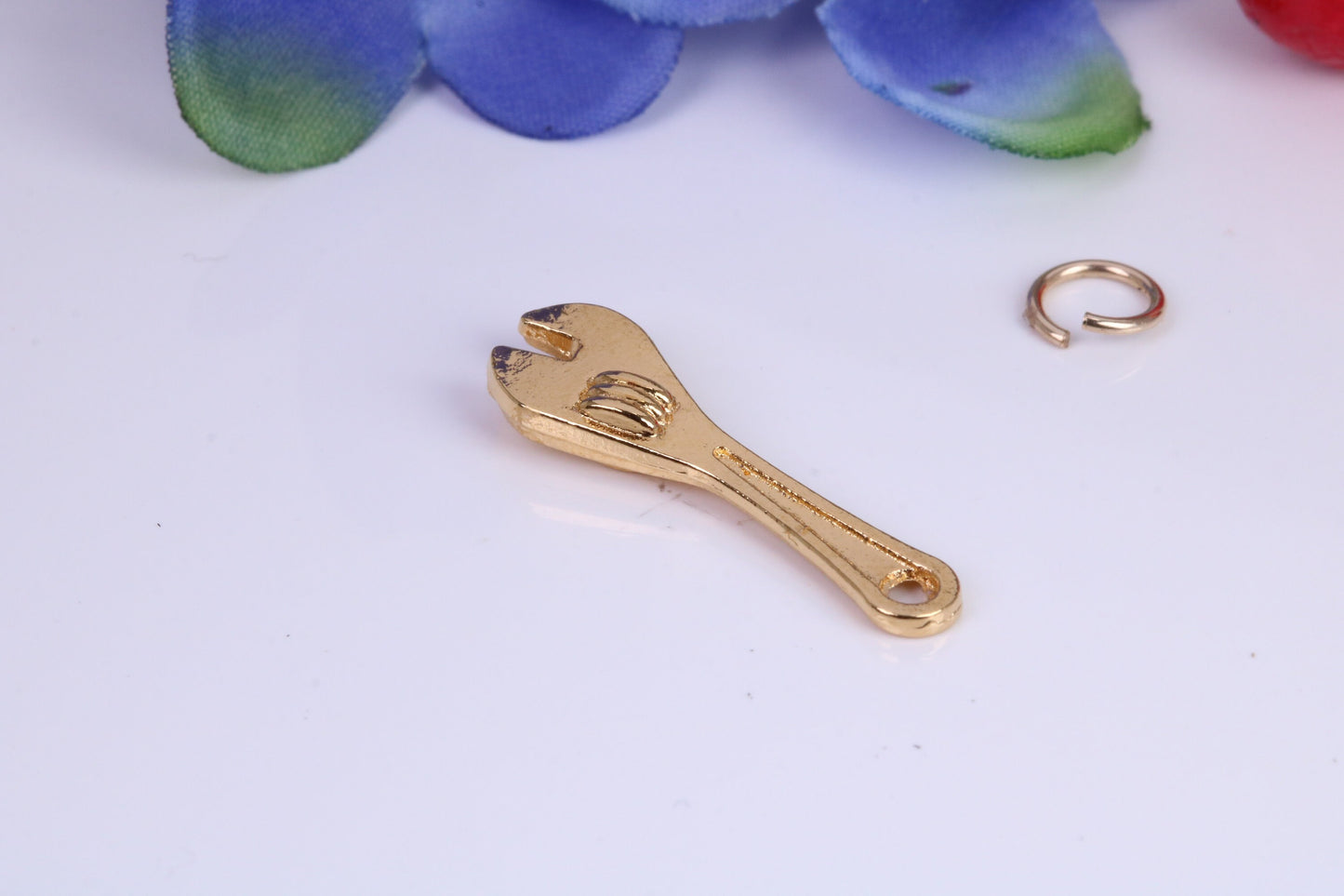 Spanner Charm, Traditional Charm, Made from Solid Cast Yellow Gold, British Hallmarked