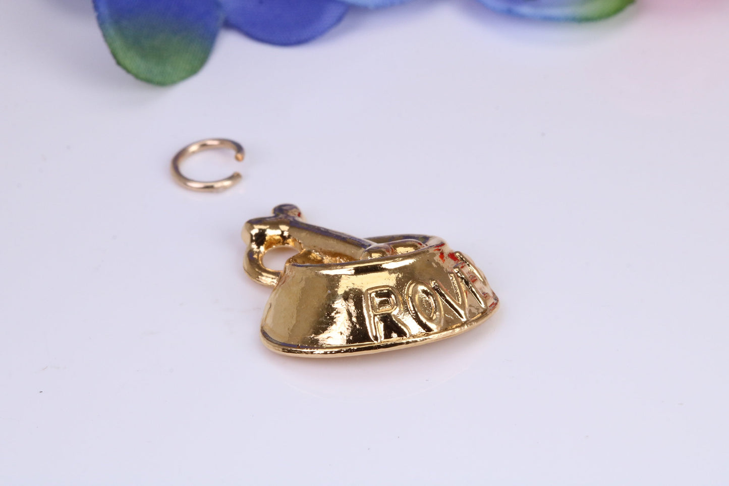 Dog Bowl Charm, Traditional Charm, Made from Solid Cast Yellow Gold, British Hallmarked
