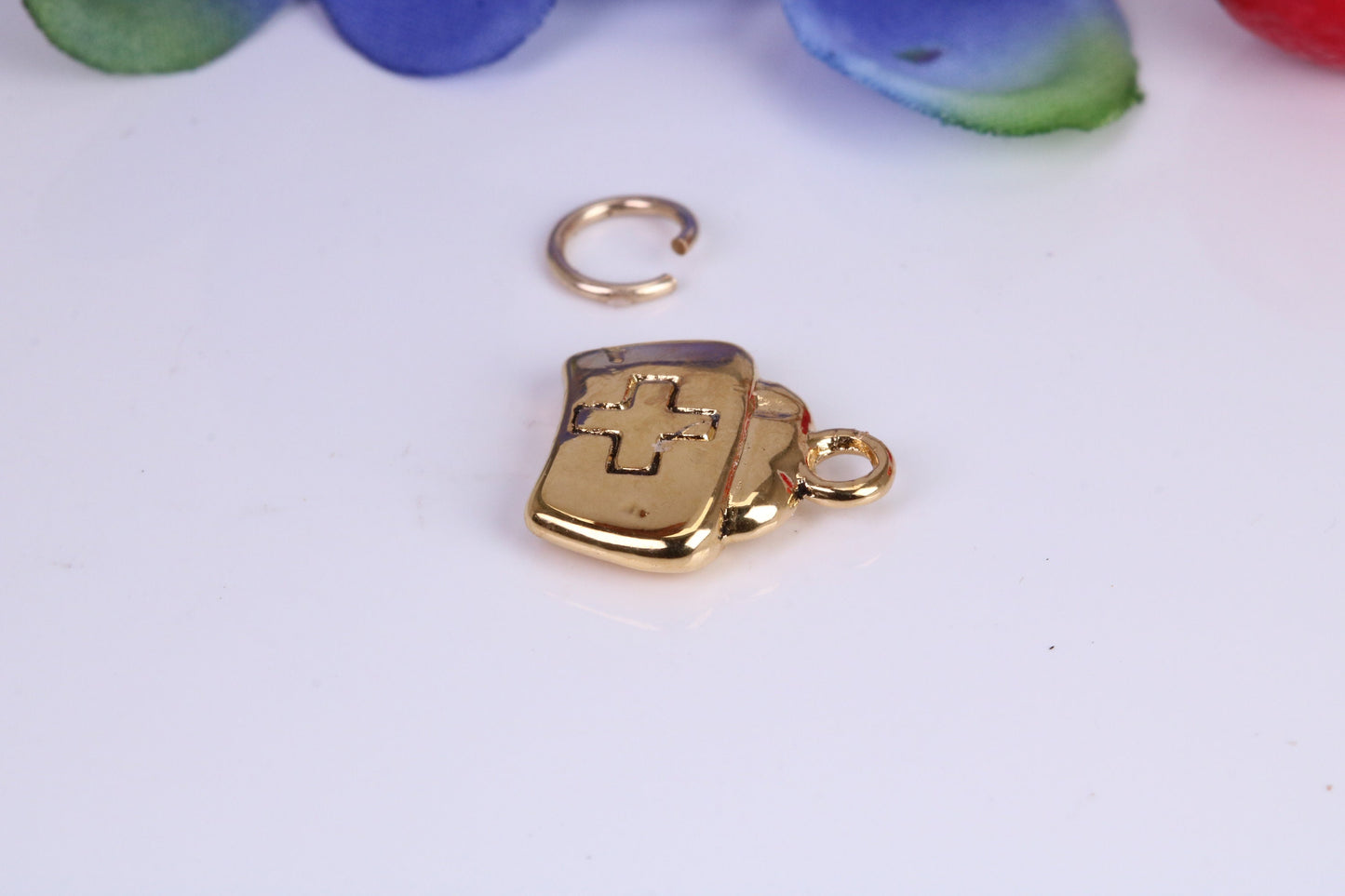 First Aid Case Charm, Traditional Charm, Made from Solid Cast Yellow Gold, British Hallmarked