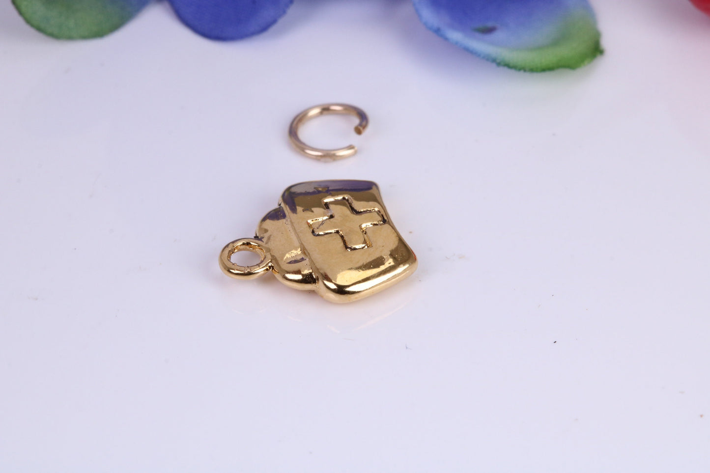 First Aid Case Charm, Traditional Charm, Made from Solid Cast Yellow Gold, British Hallmarked