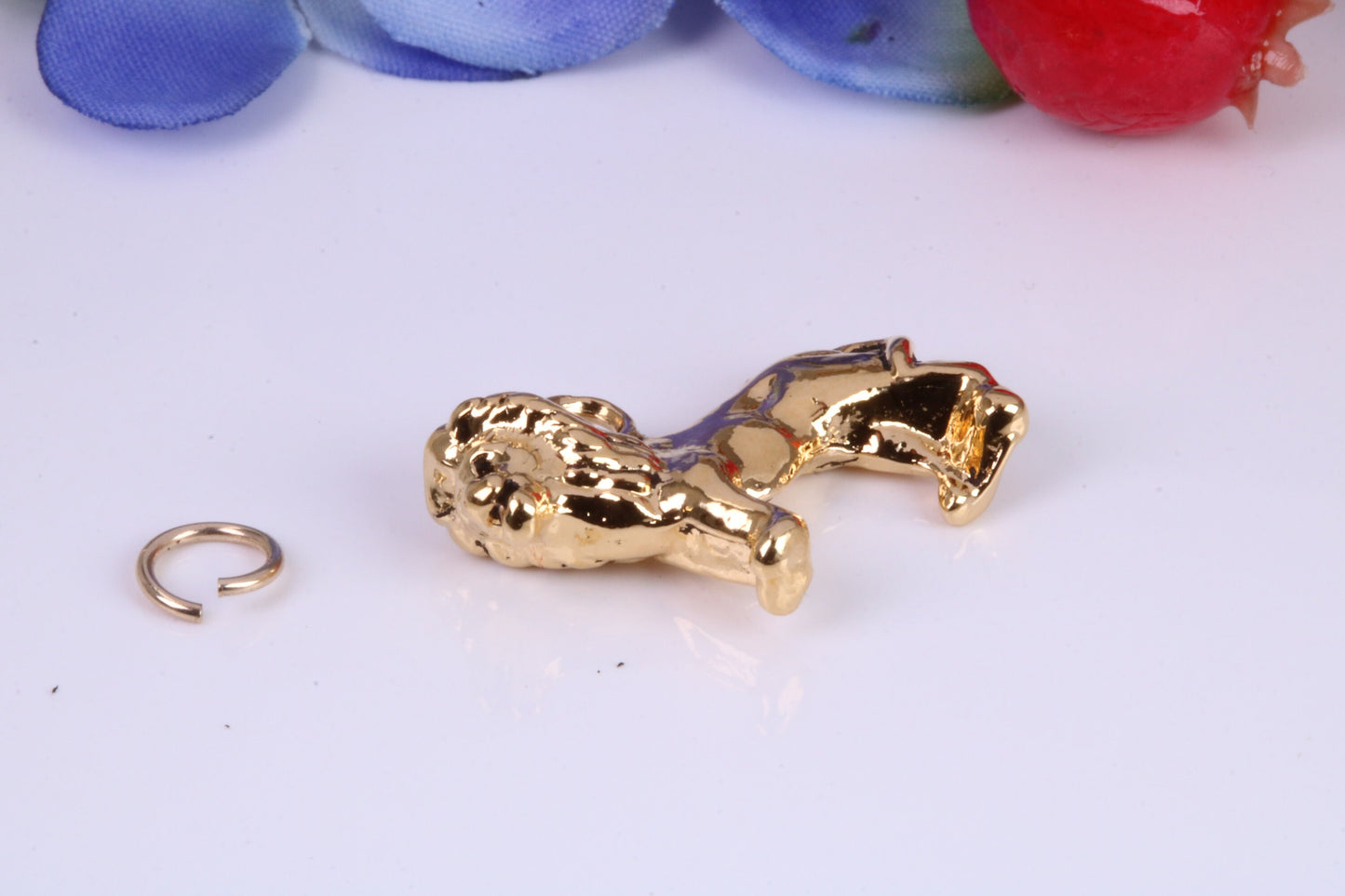 Lion Charm, Traditional Charm, Made from Solid Cast Yellow Gold, British Hallmarked