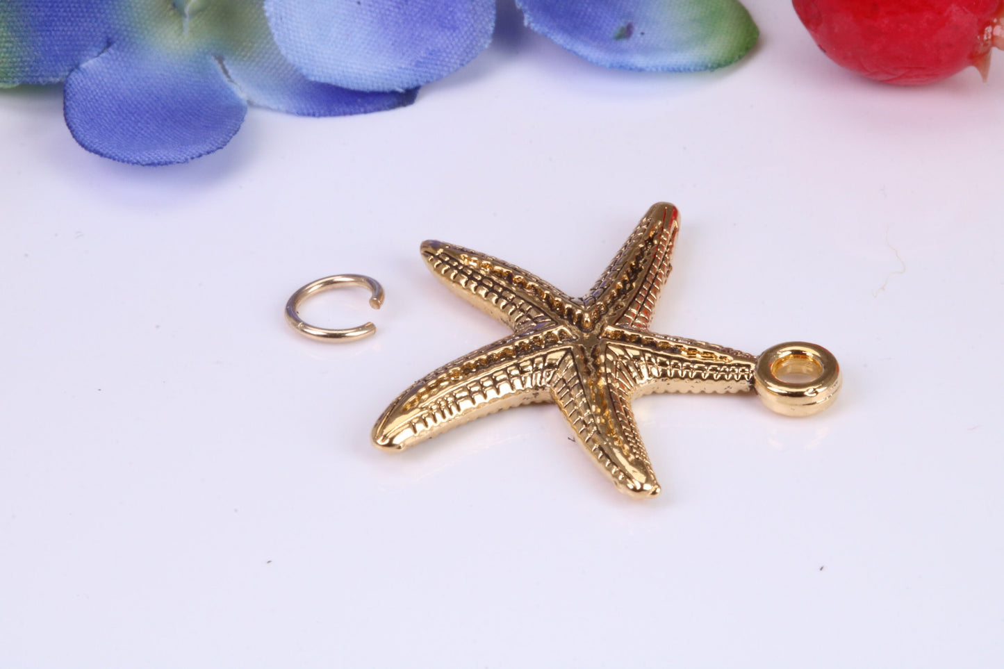 Starfish Charm, Traditional Charm, Made from Solid 925 Grade Sterling Silver, Complete with Attachment Link