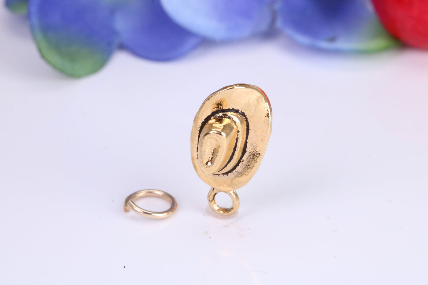 Cowboy Hat Charm, Traditional Charm, This charm is made from solid cast Yellow Gold British Hallmarked