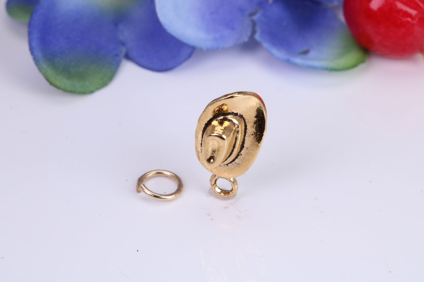 Cowboy Hat Charm, Traditional Charm, This charm is made from solid cast Yellow Gold British Hallmarked