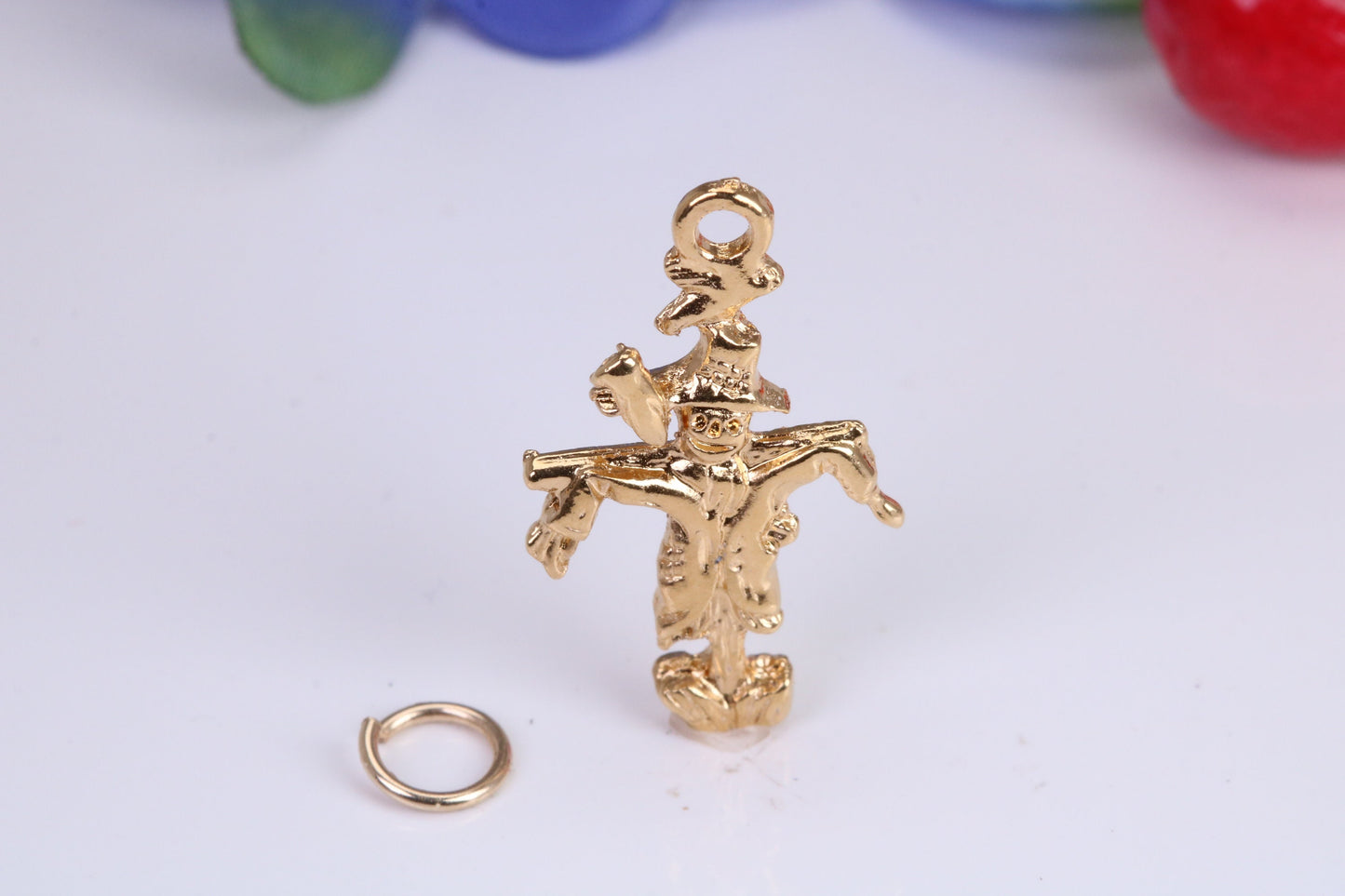 Scarecrow Charm, Traditional Charm, Made from Solid Cast Yellow Gold, British Hallmarked