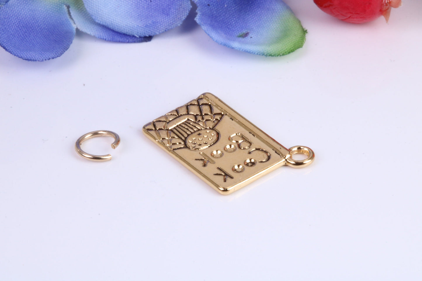 Cook Book Charm, Traditional Charm, Made from Solid Cast Yellow Gold, British Hallmarked