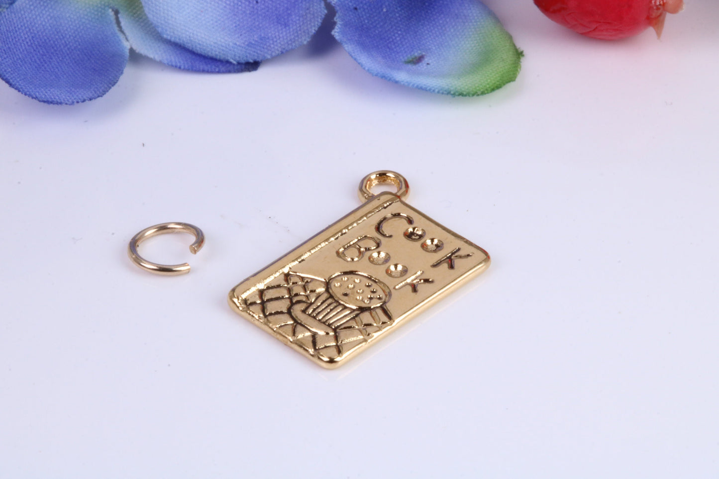 Cook Book Charm, Traditional Charm, Made from Solid Cast Yellow Gold, British Hallmarked