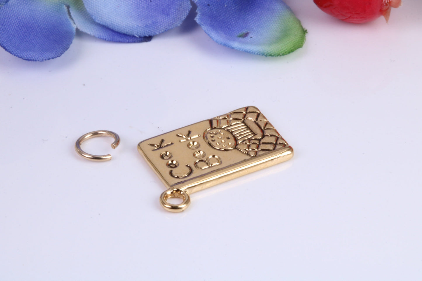 Cook Book Charm, Traditional Charm, Made from Solid Cast Yellow Gold, British Hallmarked
