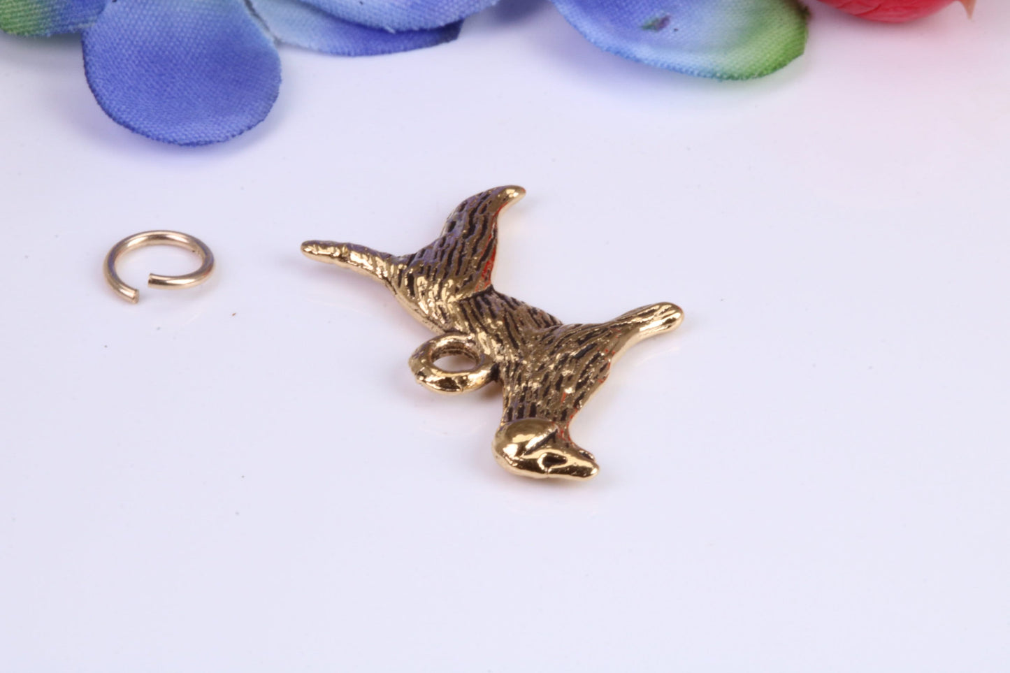 Pointer Dog Charm, Traditional Charm, Made from Solid Cast Yellow Gold, British Hallmarked