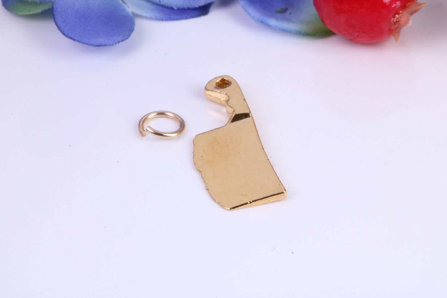 Cleaver Charm, Traditional Charm, Made from Solid Cast Yellow Gold, British Hallmarked