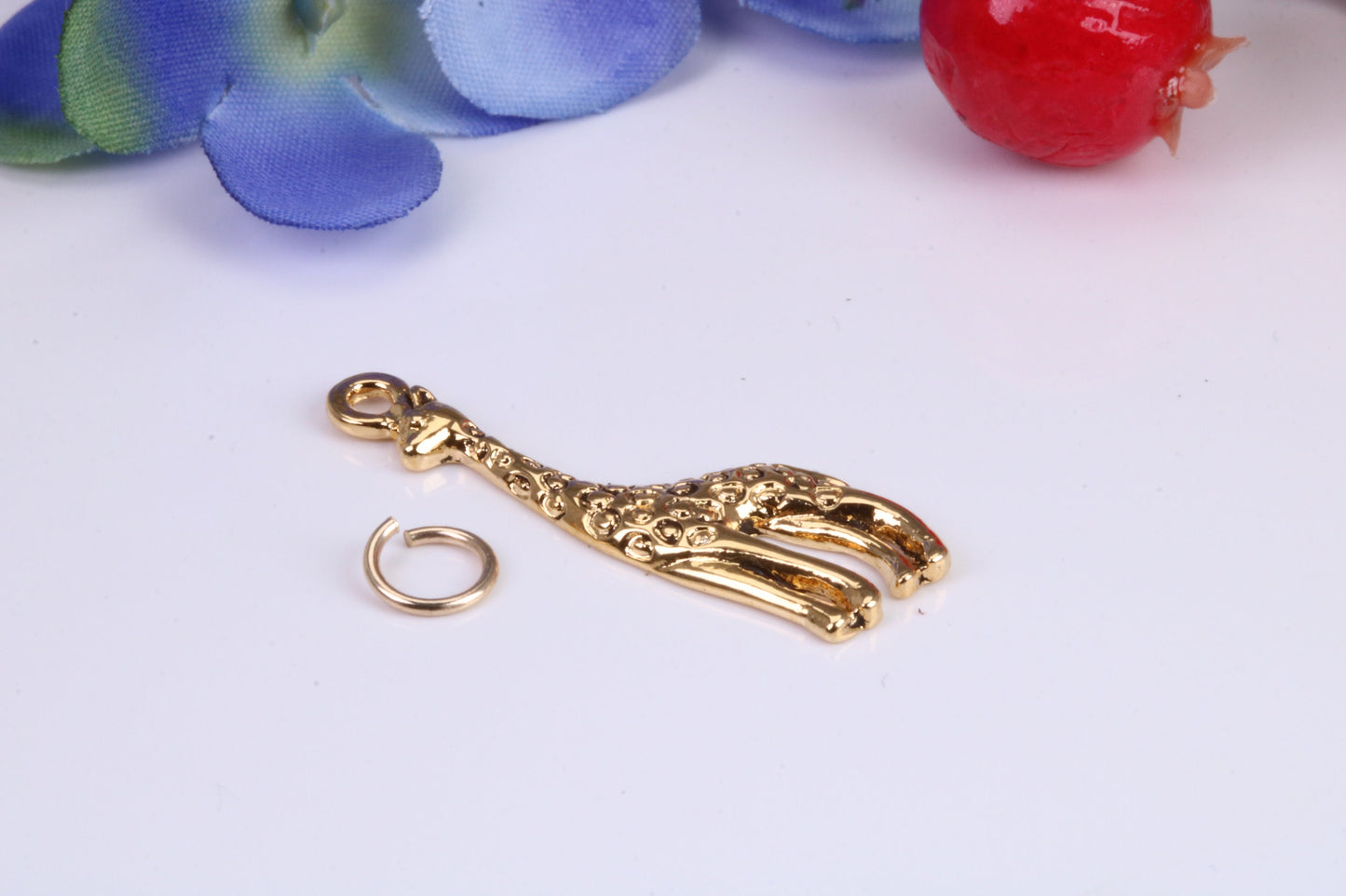 Giraffe Charm, Traditional Charm, Made from Solid Cast Yellow Gold, British Hallmarked