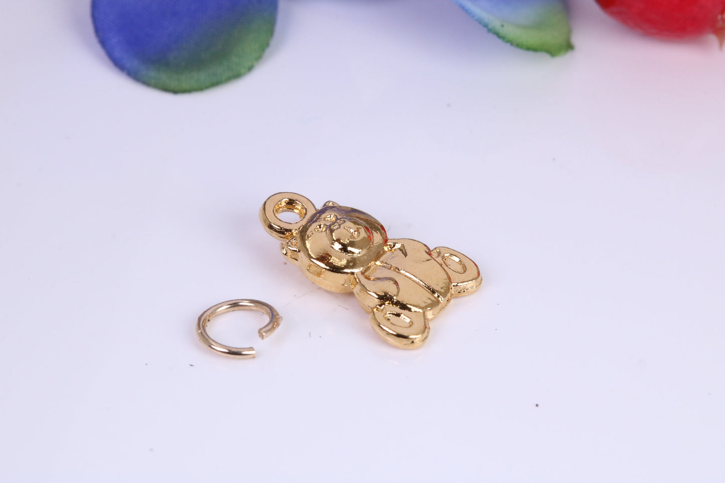 Teddy Bear Charm, Traditional Charm, Made from Solid Cast Yellow Gold, British Hallmarked