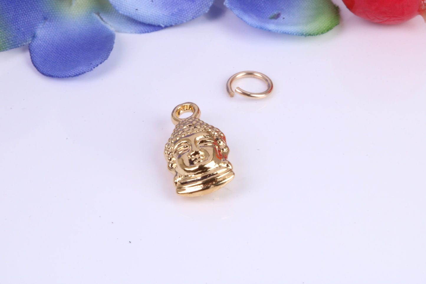 Buddha Charm, Traditional Charm, Made from Solid Cast Yellow Gold, British Hallmarked