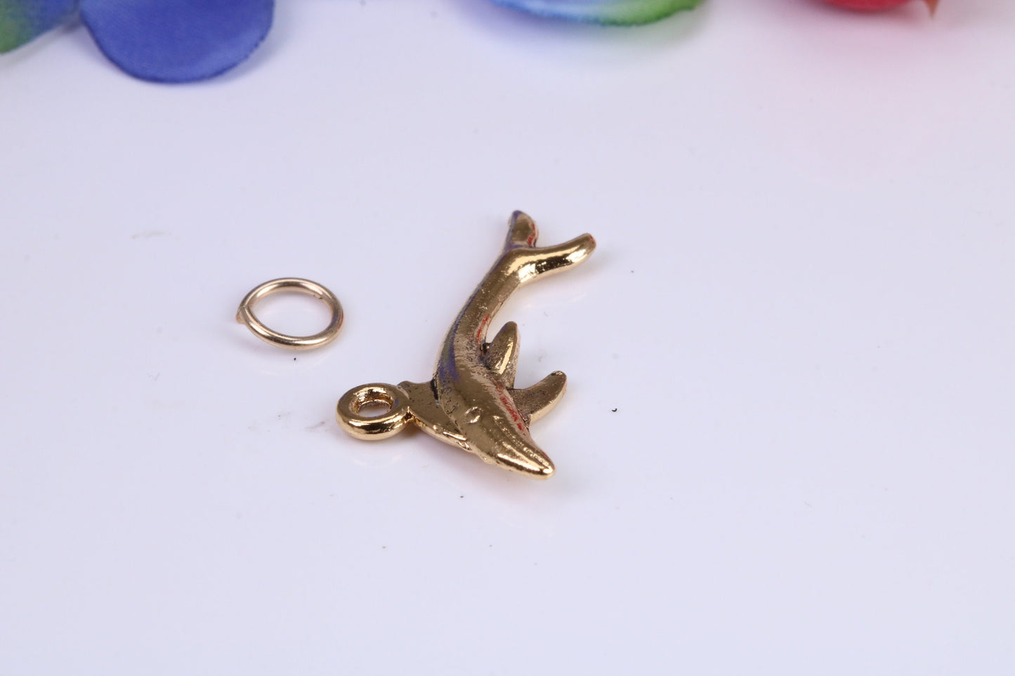Blue Whale Charm, Traditional Charm, Made from Solid Cast Yellow Gold, British Hallmarked