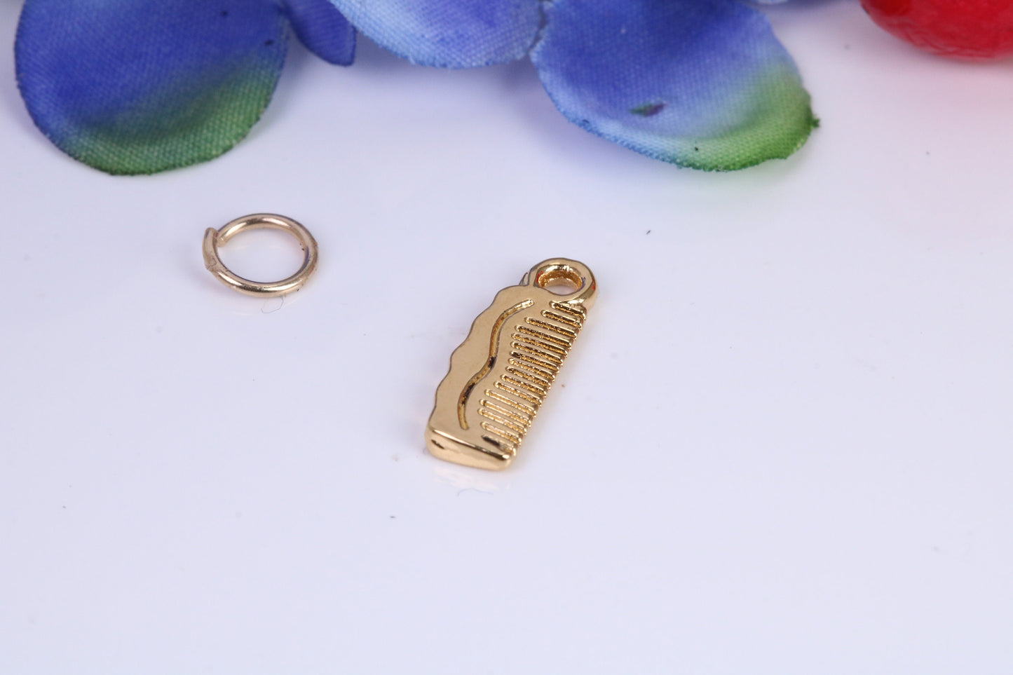 Hair Comb Charm, Traditional Charm, Made from Solid Cast Yellow Gold, British Hallmarked