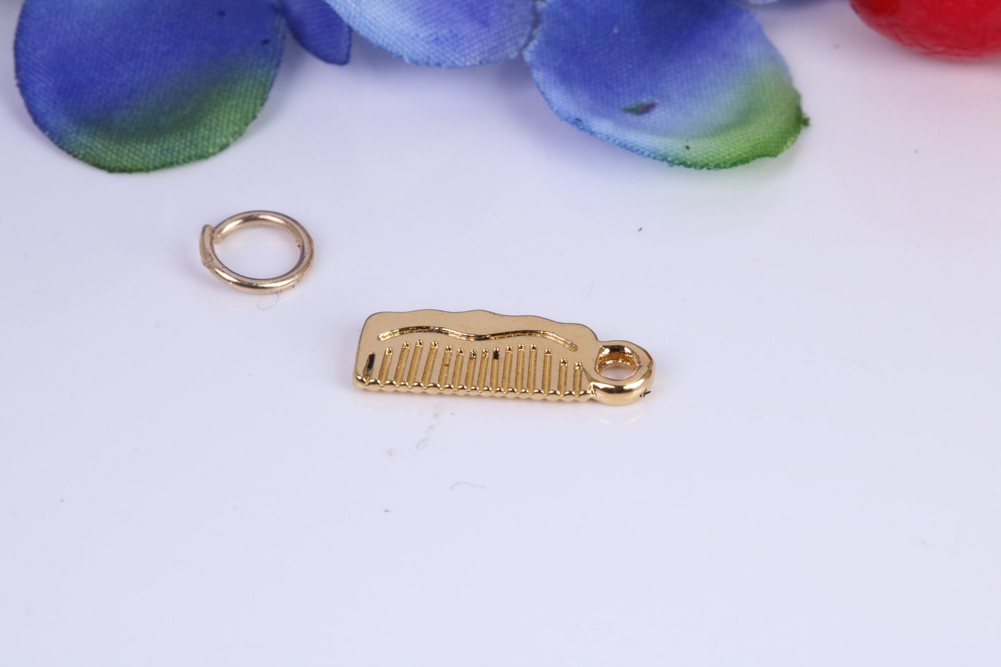 Hair Comb Charm, Traditional Charm, Made from Solid Cast Yellow Gold, British Hallmarked