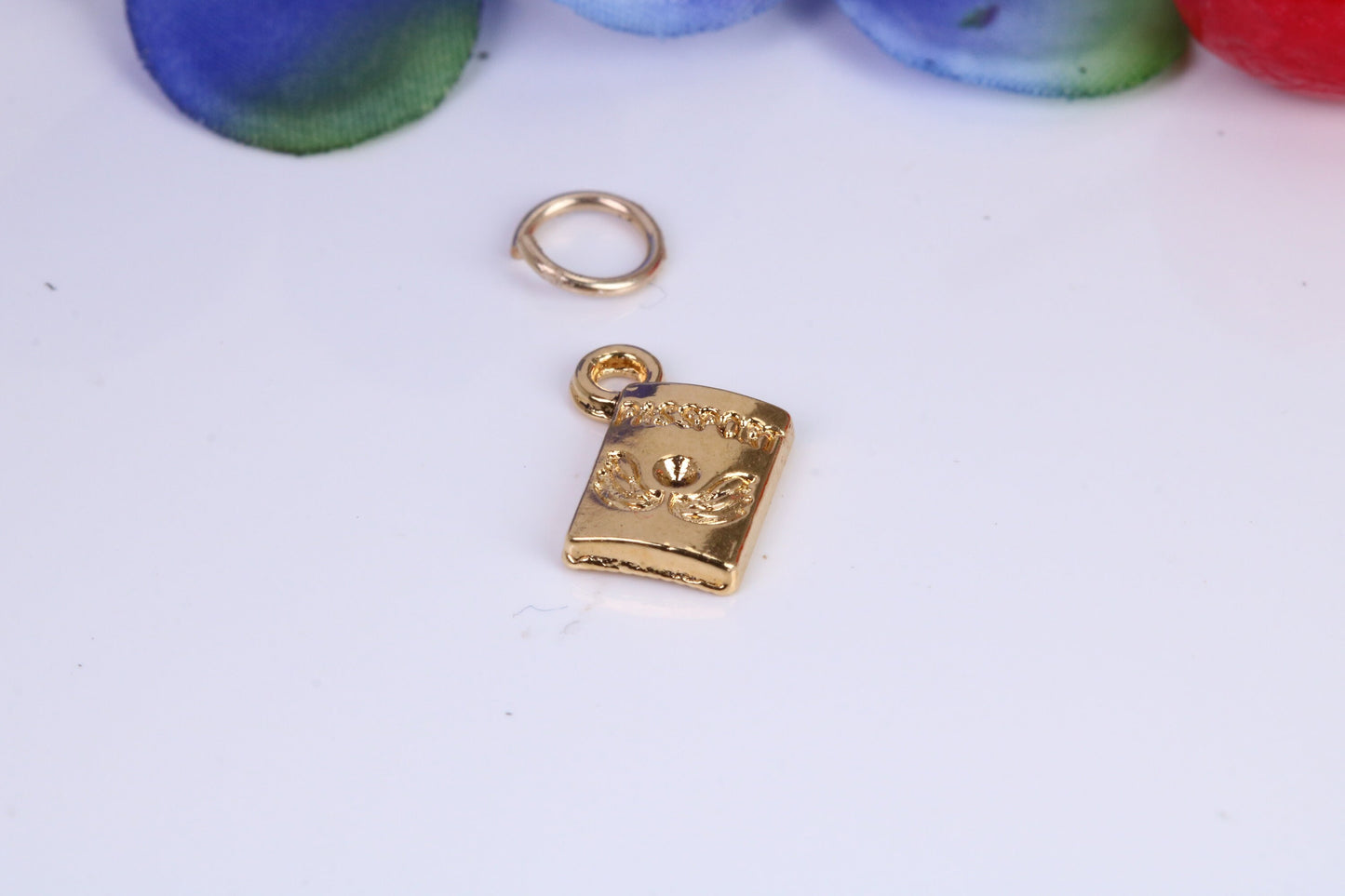 Passport Charm, Traditional Charm, Made From Solid Cast Yellow Gold with British Hallmark