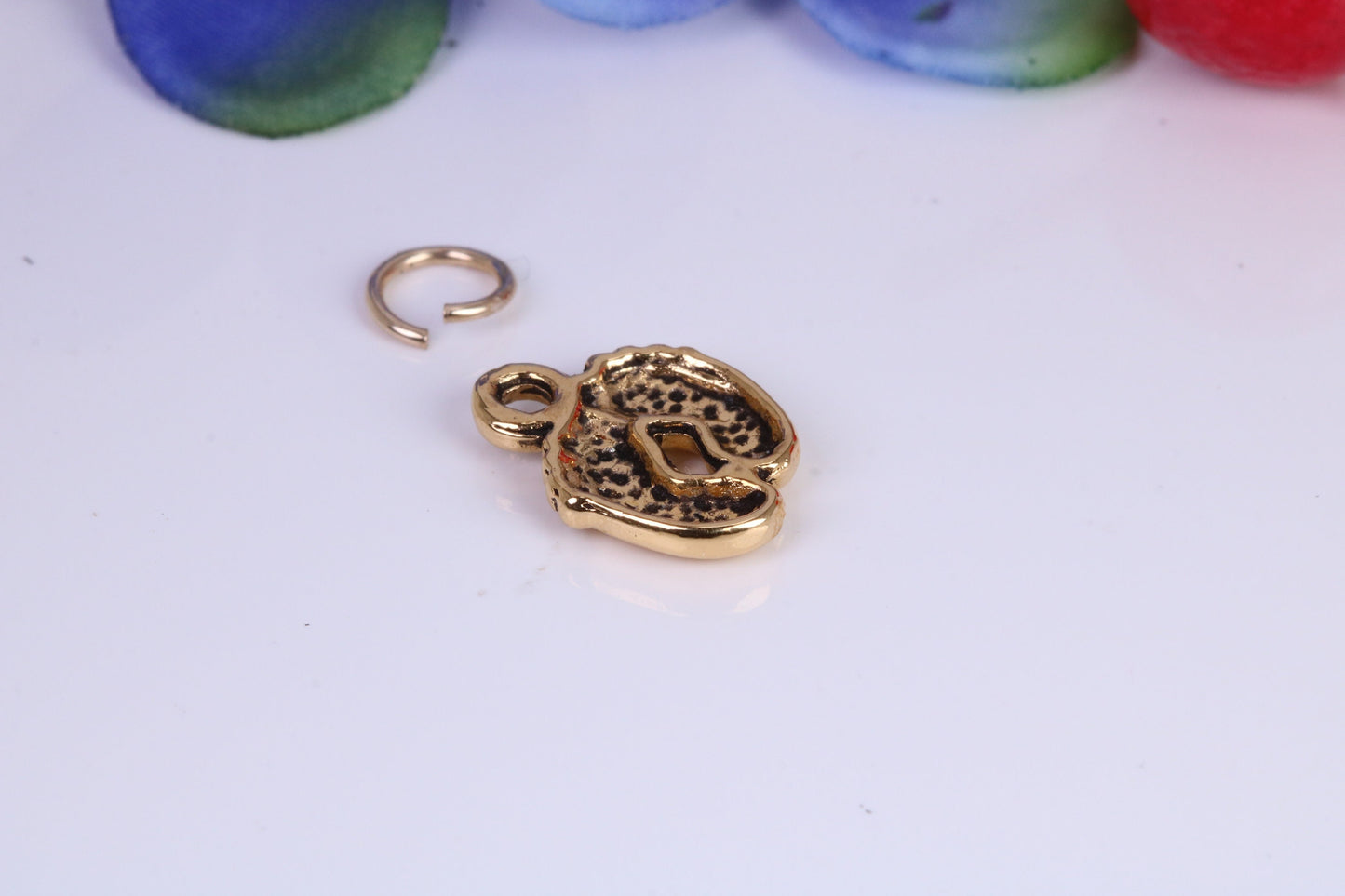 Feet Charm, Traditional Charm, Made from Solid Cast Yellow Gold, British Hallmarked