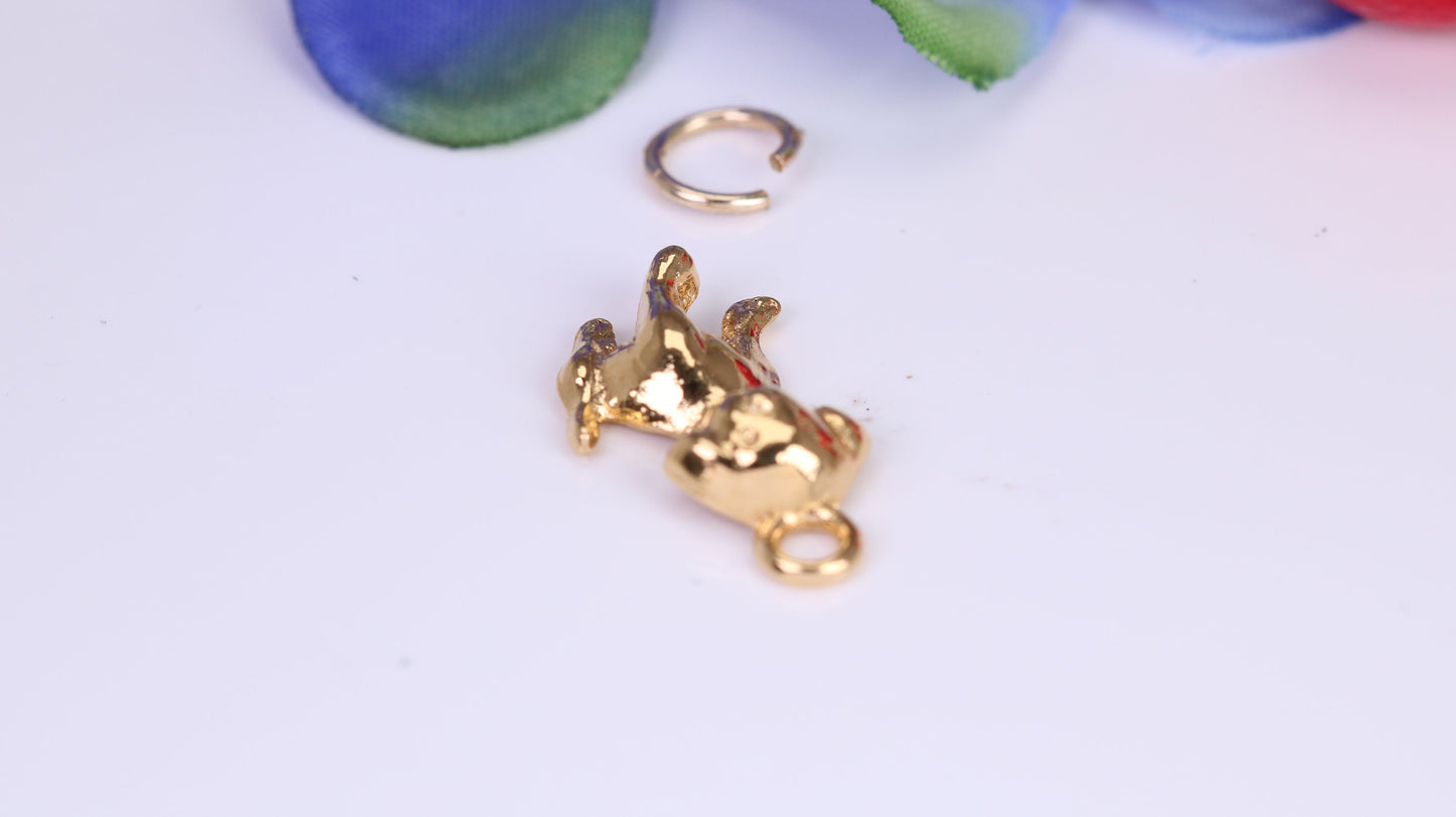 Dog Charm, Traditional Charm, Made from Solid Yellow Gold, British Hallmarked