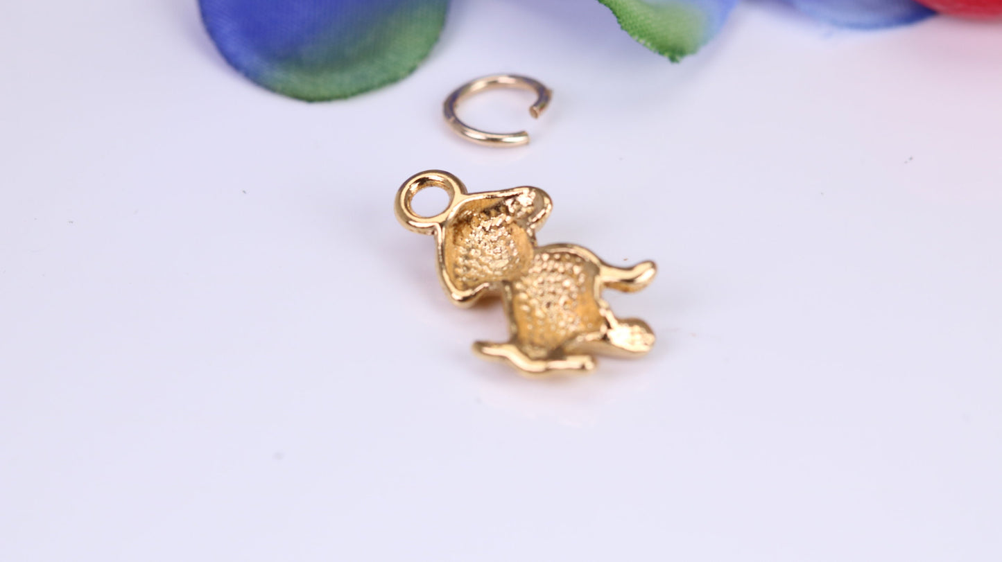 Dog Charm, Traditional Charm, Made from Solid Yellow Gold, British Hallmarked