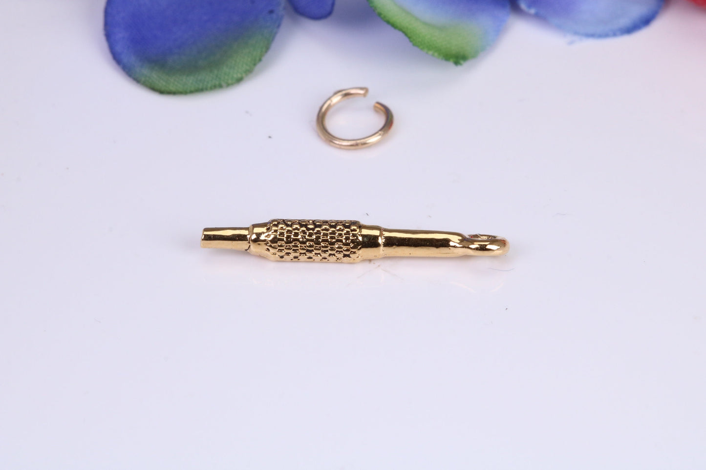 Dentist Drill Charm, Traditional Charm, Made from Solid Cast Yellow Gold, British Hallmarked