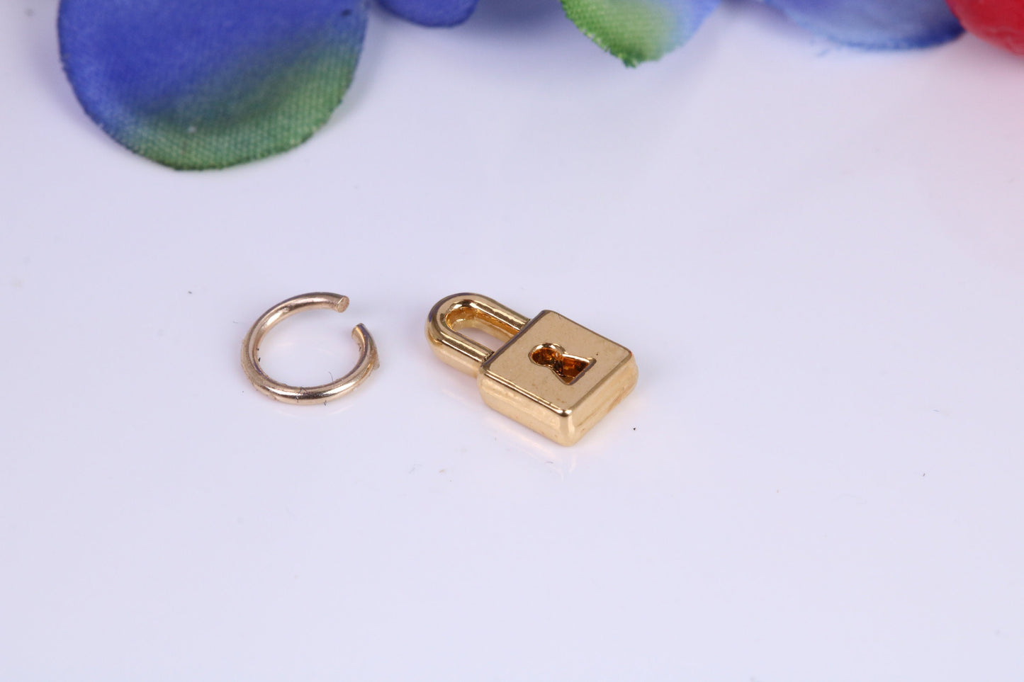 Padlock Charm, Traditional Charm, Made from Solid Cast Yellow Gold, British Hallmarked