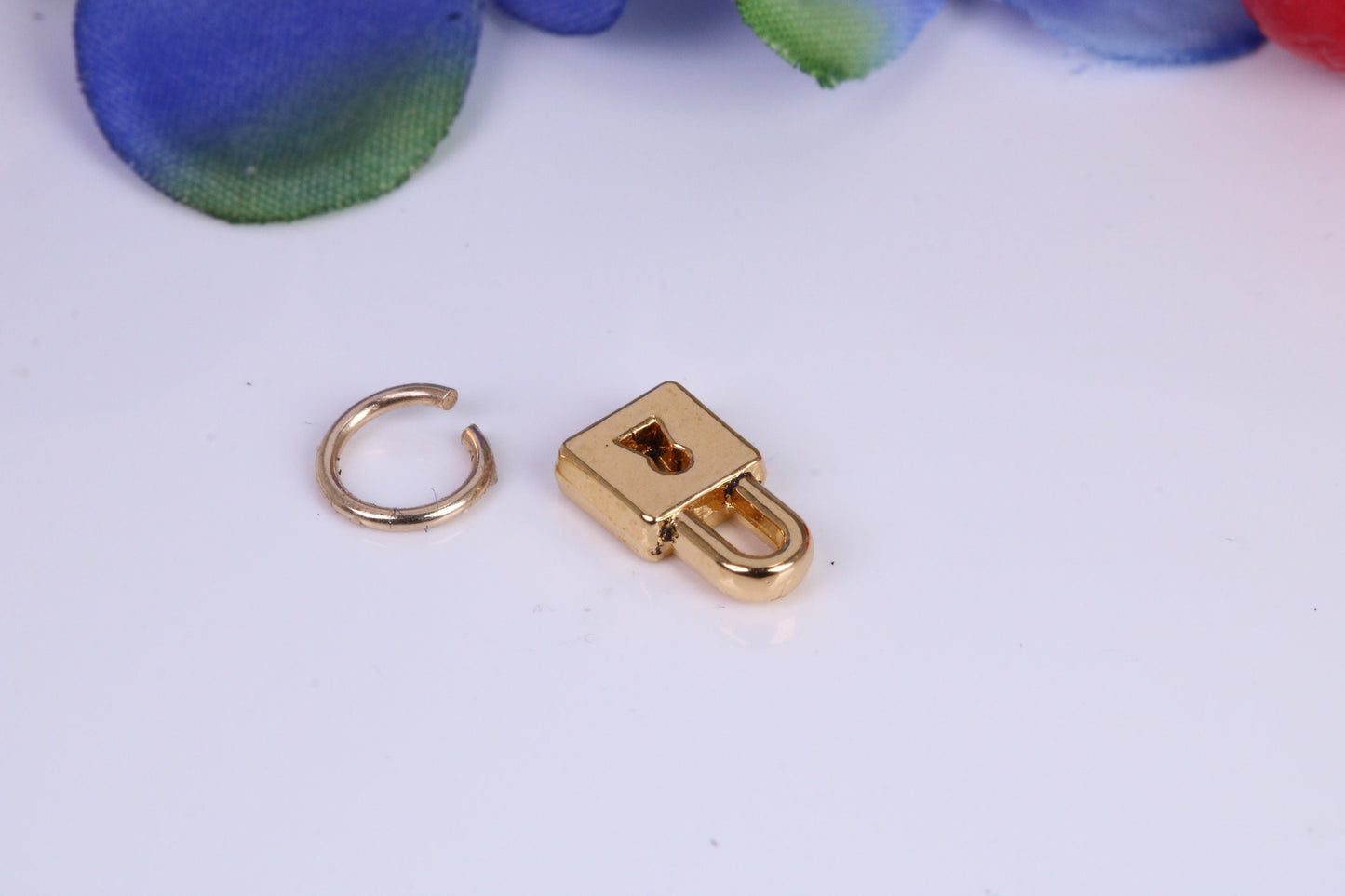 Padlock Charm, Traditional Charm, Made from Solid Cast Yellow Gold, British Hallmarked