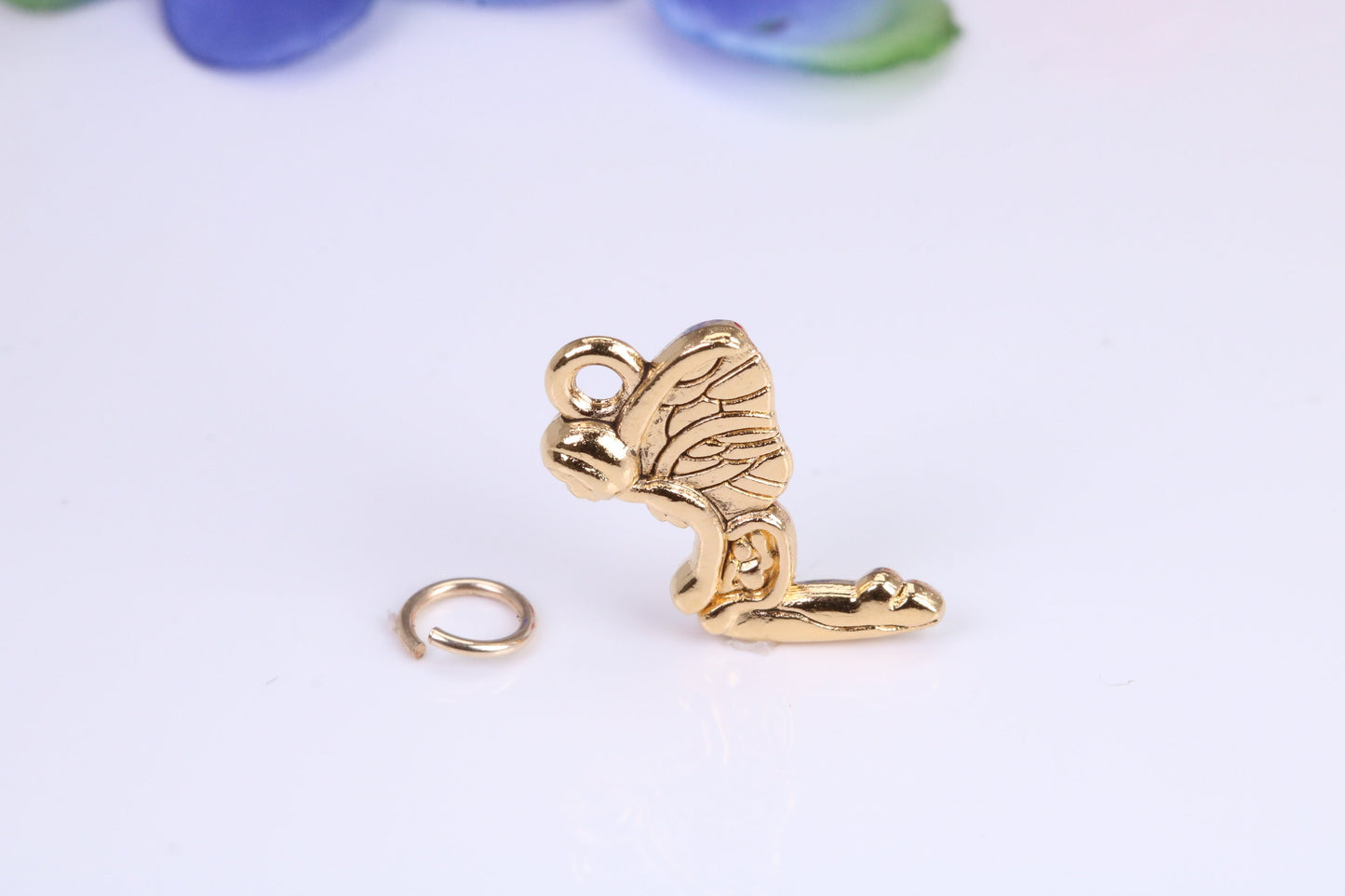 Fairy Charm, Traditional Charm, Made from Solid Cast Yellow Gold, British Hallmarked