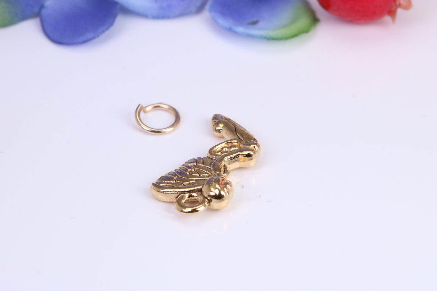 Fairy Charm, Traditional Charm, Made from Solid Cast Yellow Gold, British Hallmarked
