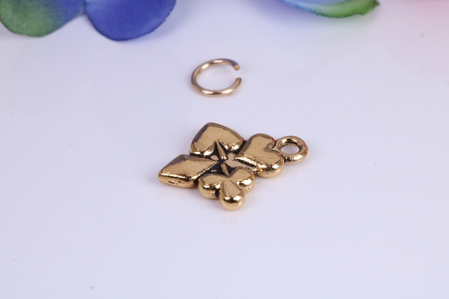 Playing Cards Symbols Charm, Traditional Charm, Made from Solid Cast Yellow Gold, British Hallmarked