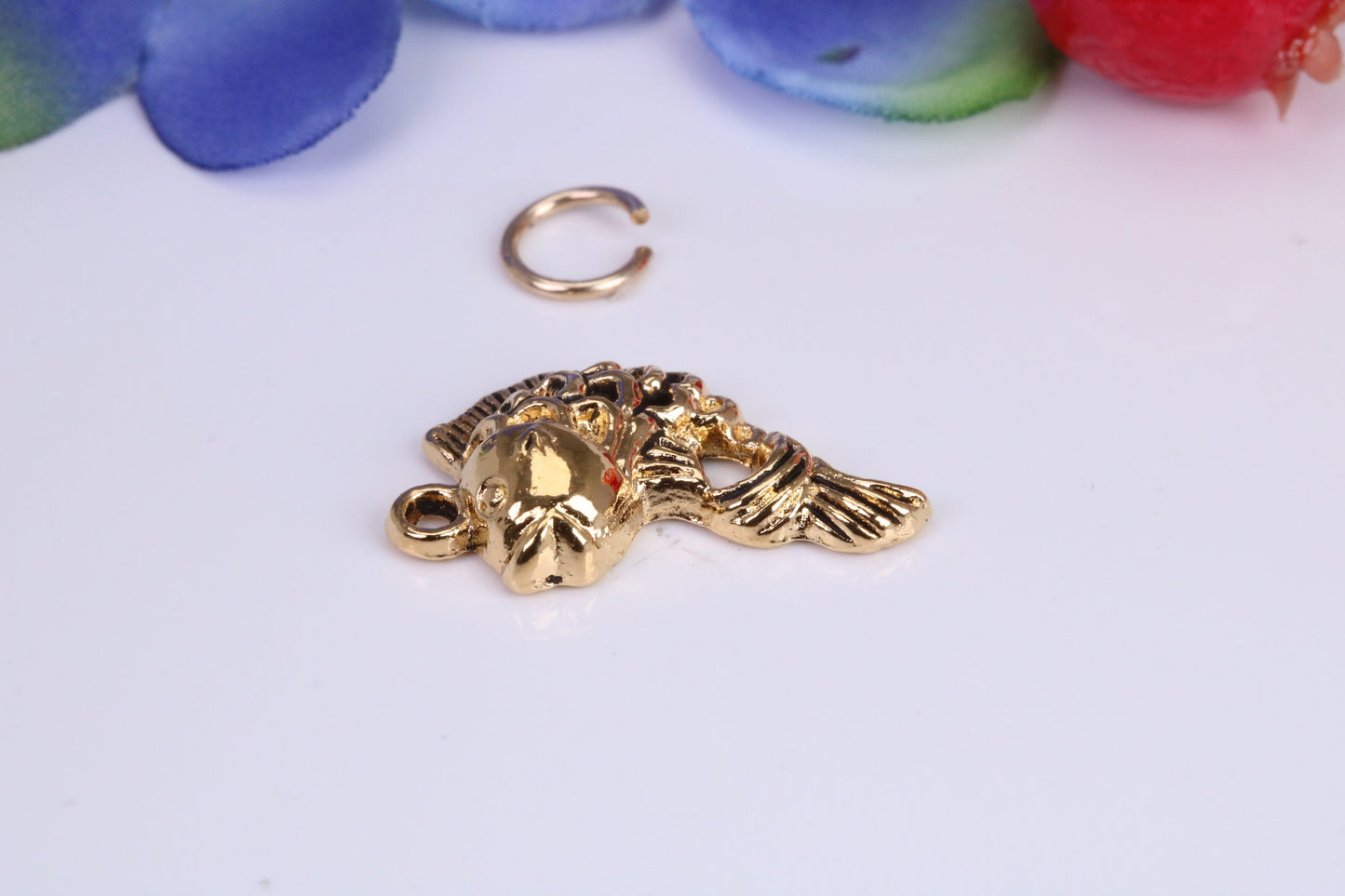 Fish Charm, Traditional Charm, Made from Solid Cast Yellow Gold, British Hallmarked