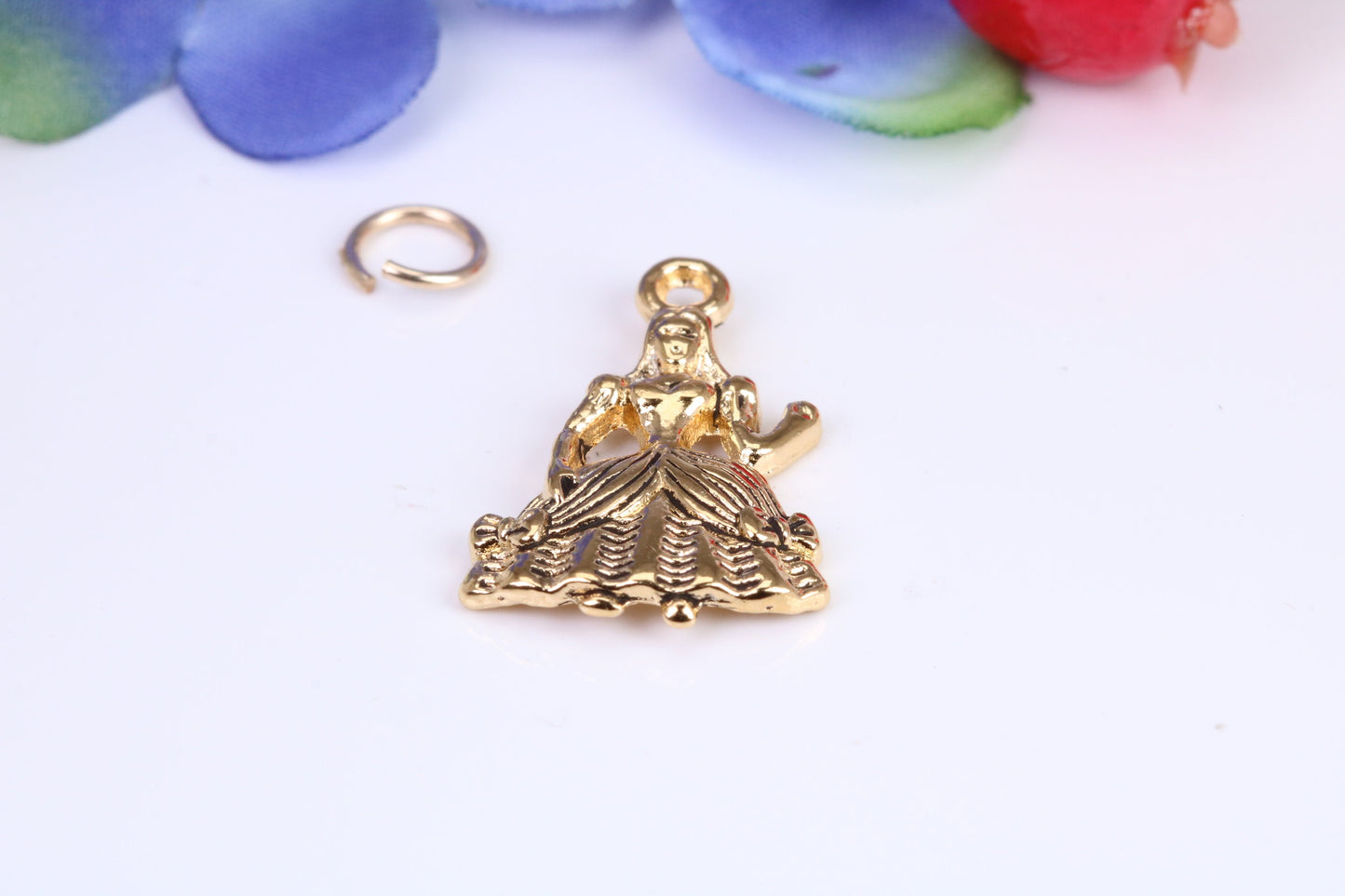 Princess Charm, Traditional Charm, Made from Solid Cast Yellow Gold, British Hallmarked