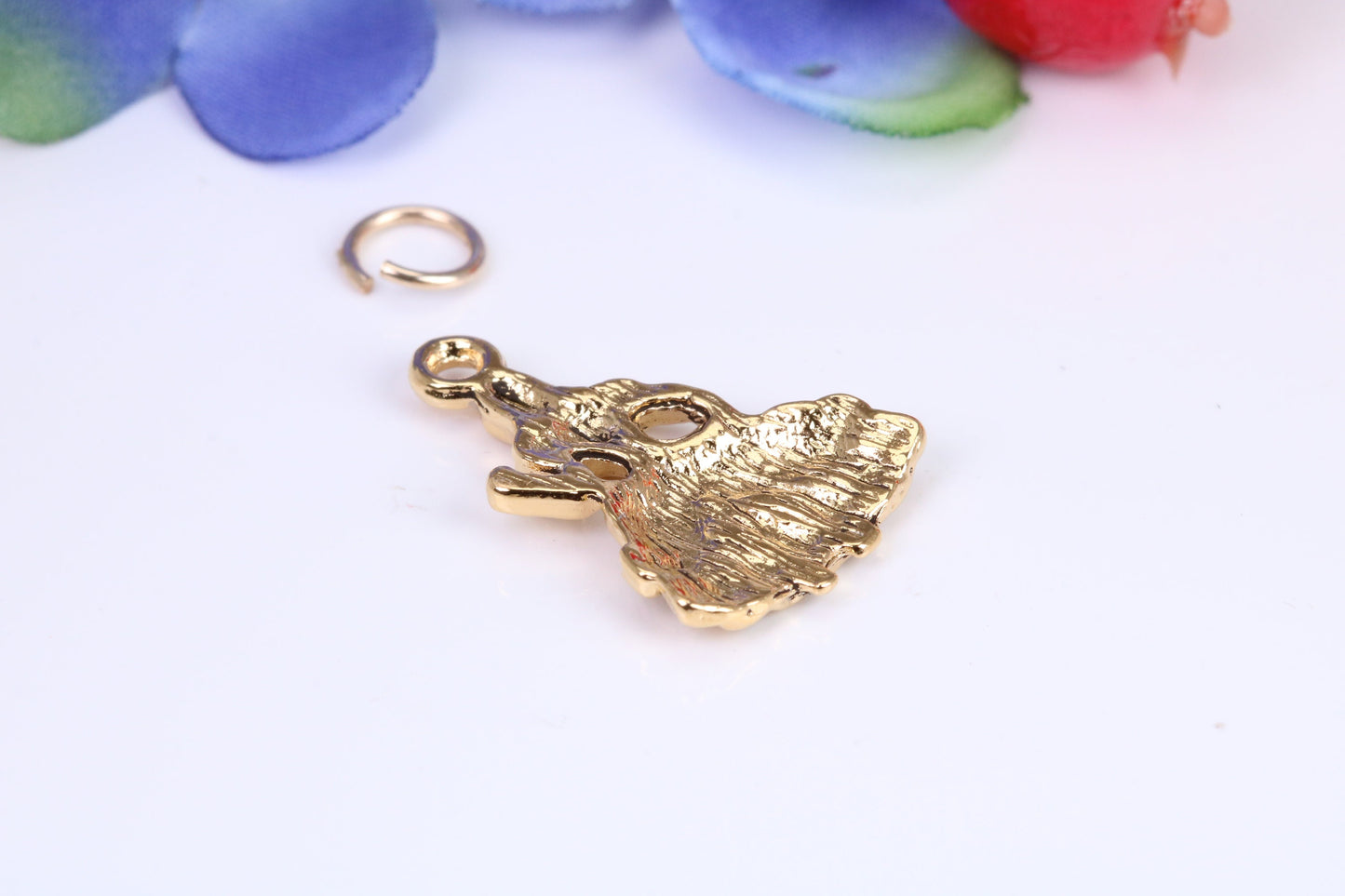 Princess Charm, Traditional Charm, Made from Solid Cast Yellow Gold, British Hallmarked