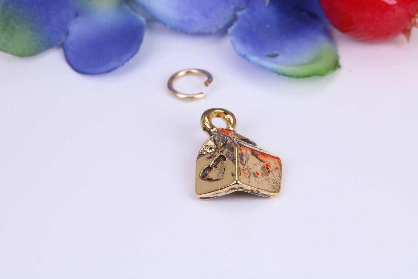 Milk Carton Charm, Traditional Charm, Made from Solid Cast Yellow Gold, British Hallmarked