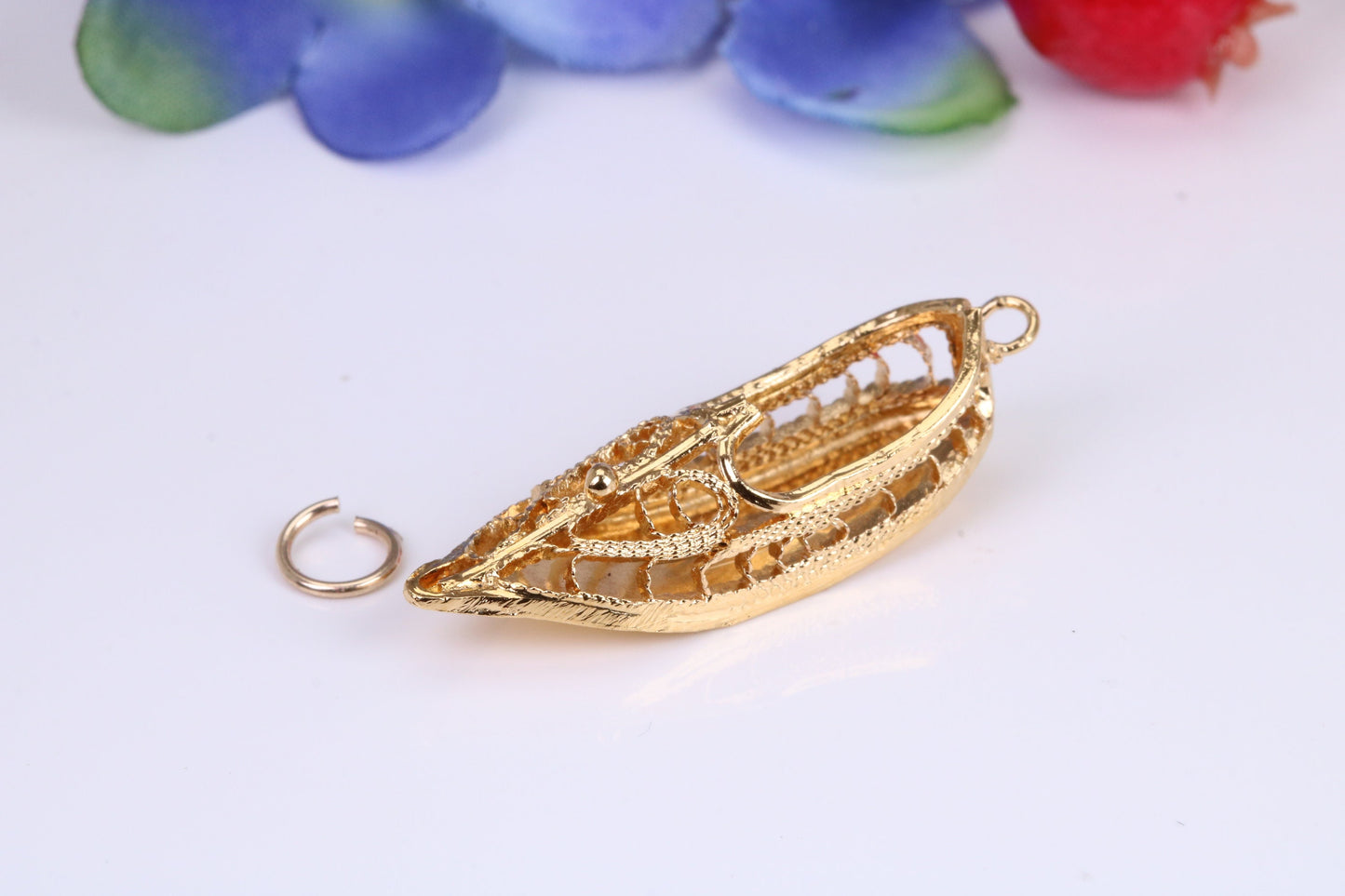Shoe Charm, Traditional Charm, Made from Solid Cast Yellow Gold, British Hallmarked