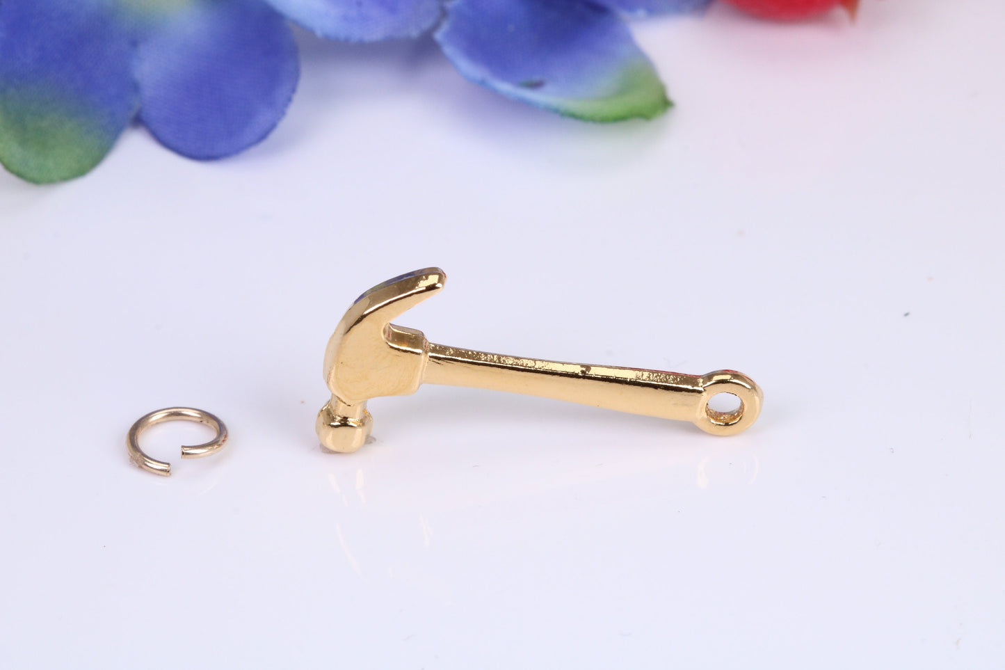Hammer Charm, Traditional Charm, Made from Solid Cast Yellow Gold, British Hallmarked