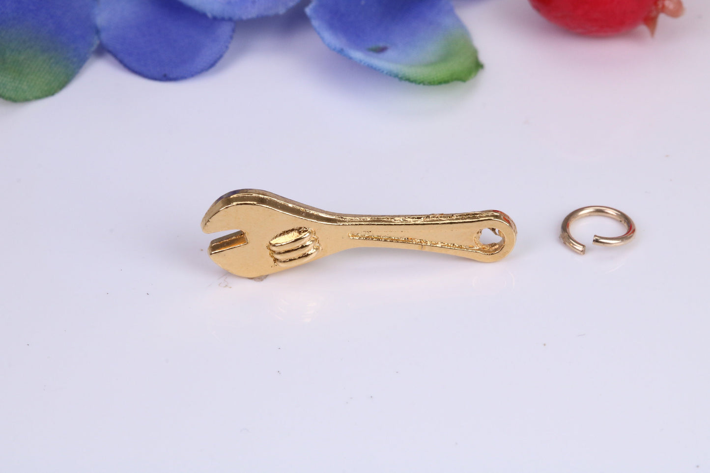 Spanner Charm, Traditional Charm, Made from Solid Cast Yellow Gold, British Hallmarked