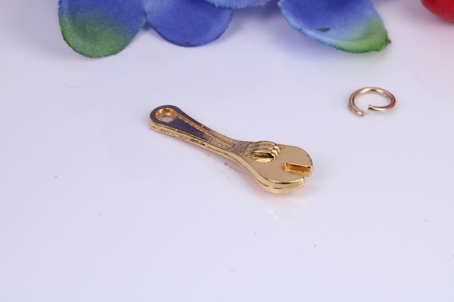 Spanner Charm, Traditional Charm, Made from Solid Cast Yellow Gold, British Hallmarked