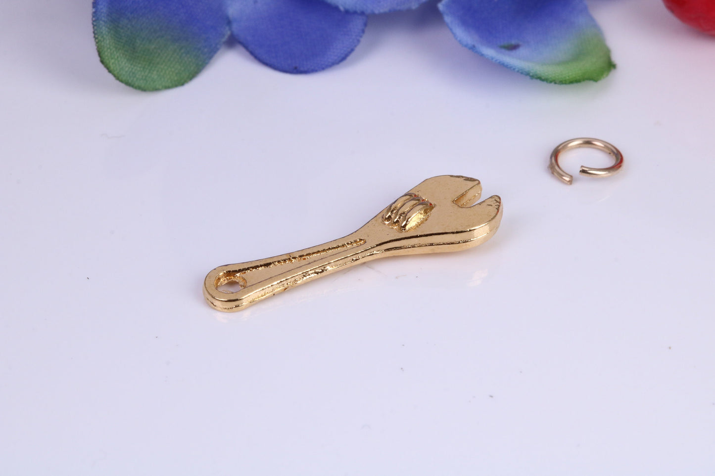 Spanner Charm, Traditional Charm, Made from Solid Cast Yellow Gold, British Hallmarked