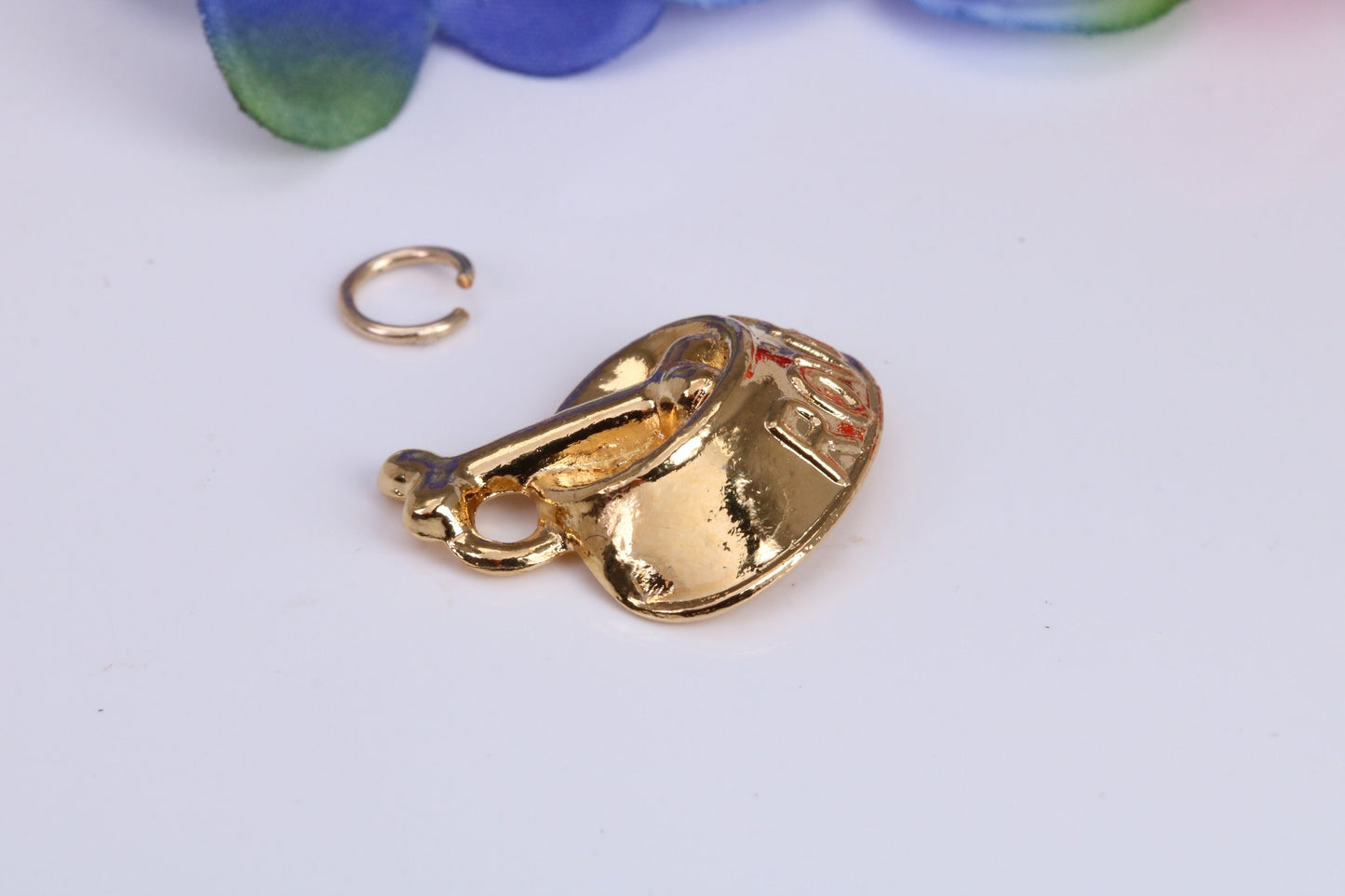 Dog Bowl Charm, Traditional Charm, Made from Solid Cast Yellow Gold, British Hallmarked