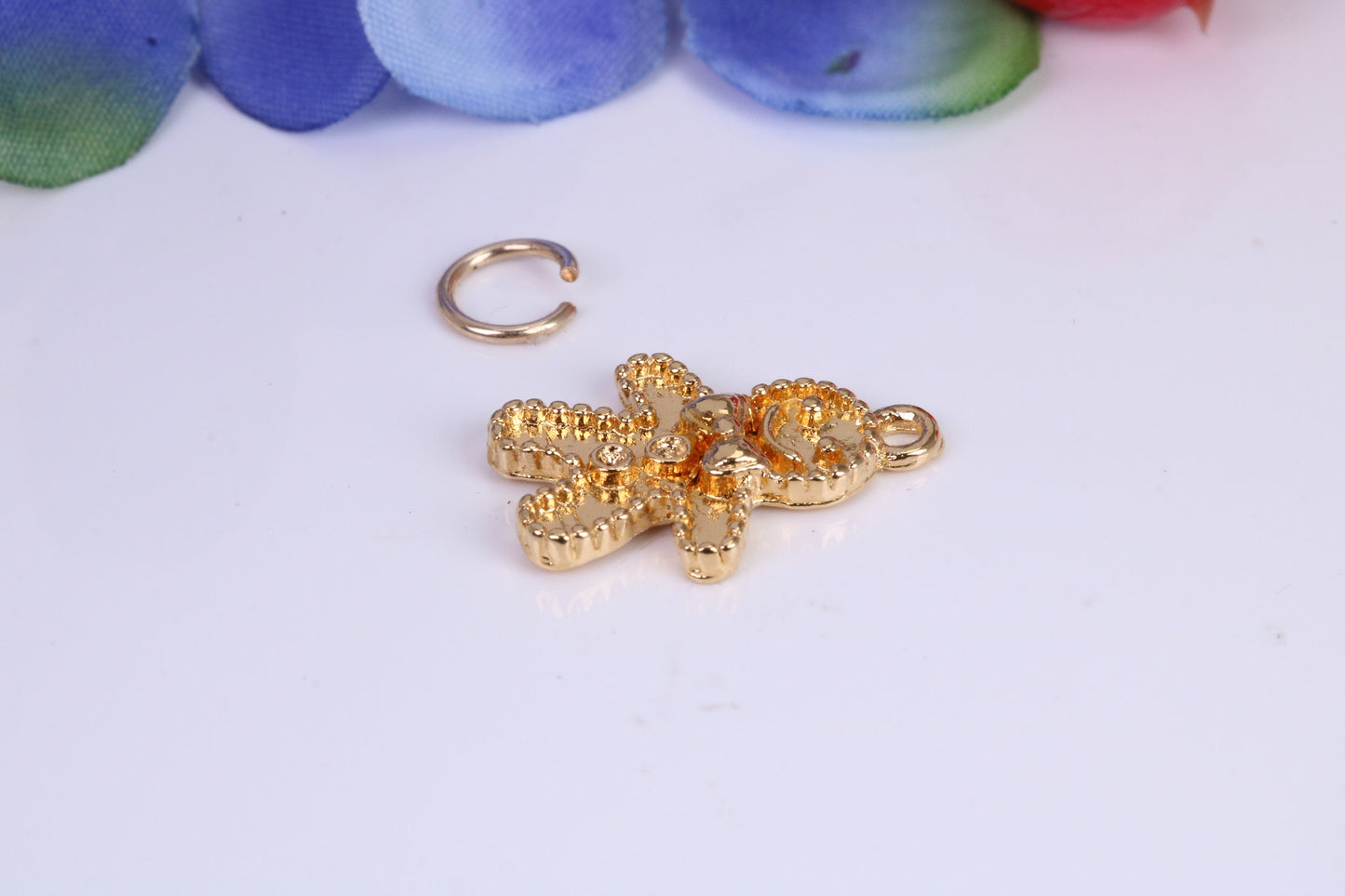 Gingerbread Man Charm, Traditional Charm, Made from Solid Cast Yellow Gold, British Hallmarked