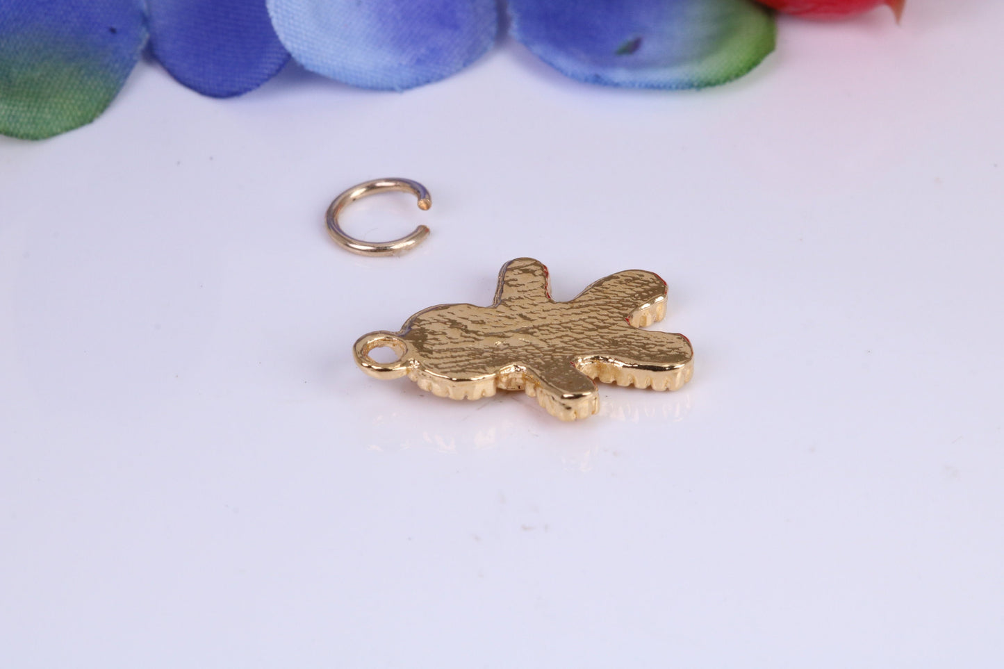 Gingerbread Man Charm, Traditional Charm, Made from Solid Cast Yellow Gold, British Hallmarked