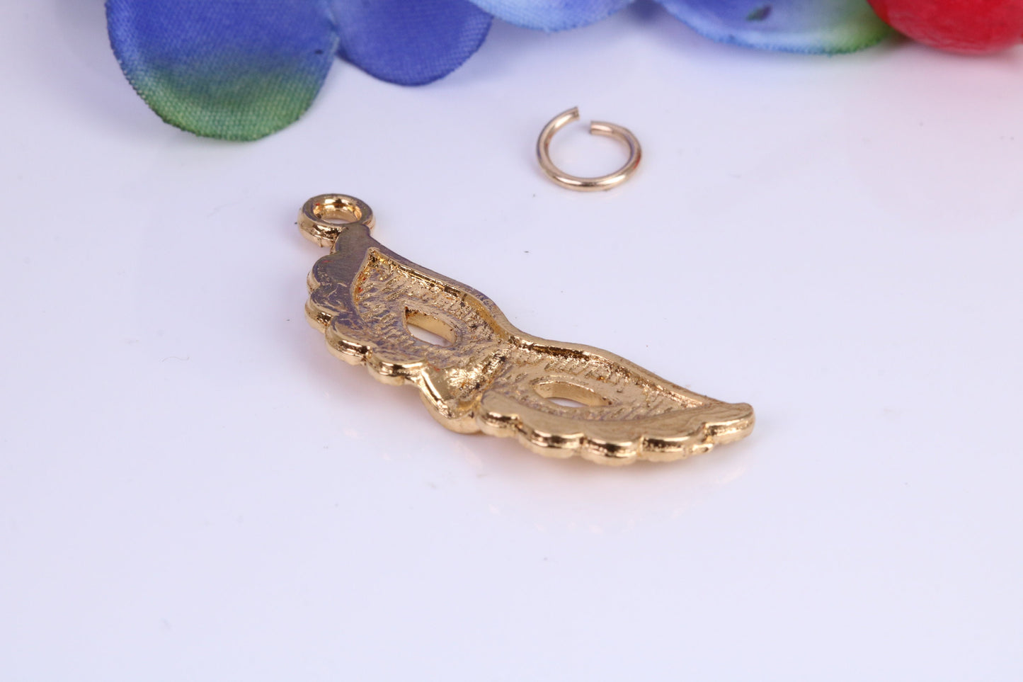 Pantomime Mask Charm, Traditional Charm, Made from Solid Cast Yellow Gold, British Hallmarked