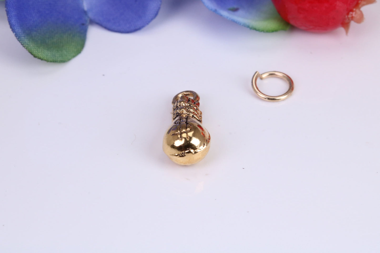 Bag of Money Charm, Traditional Charm, Made from Solid Yellow Gold, British Hallmarked