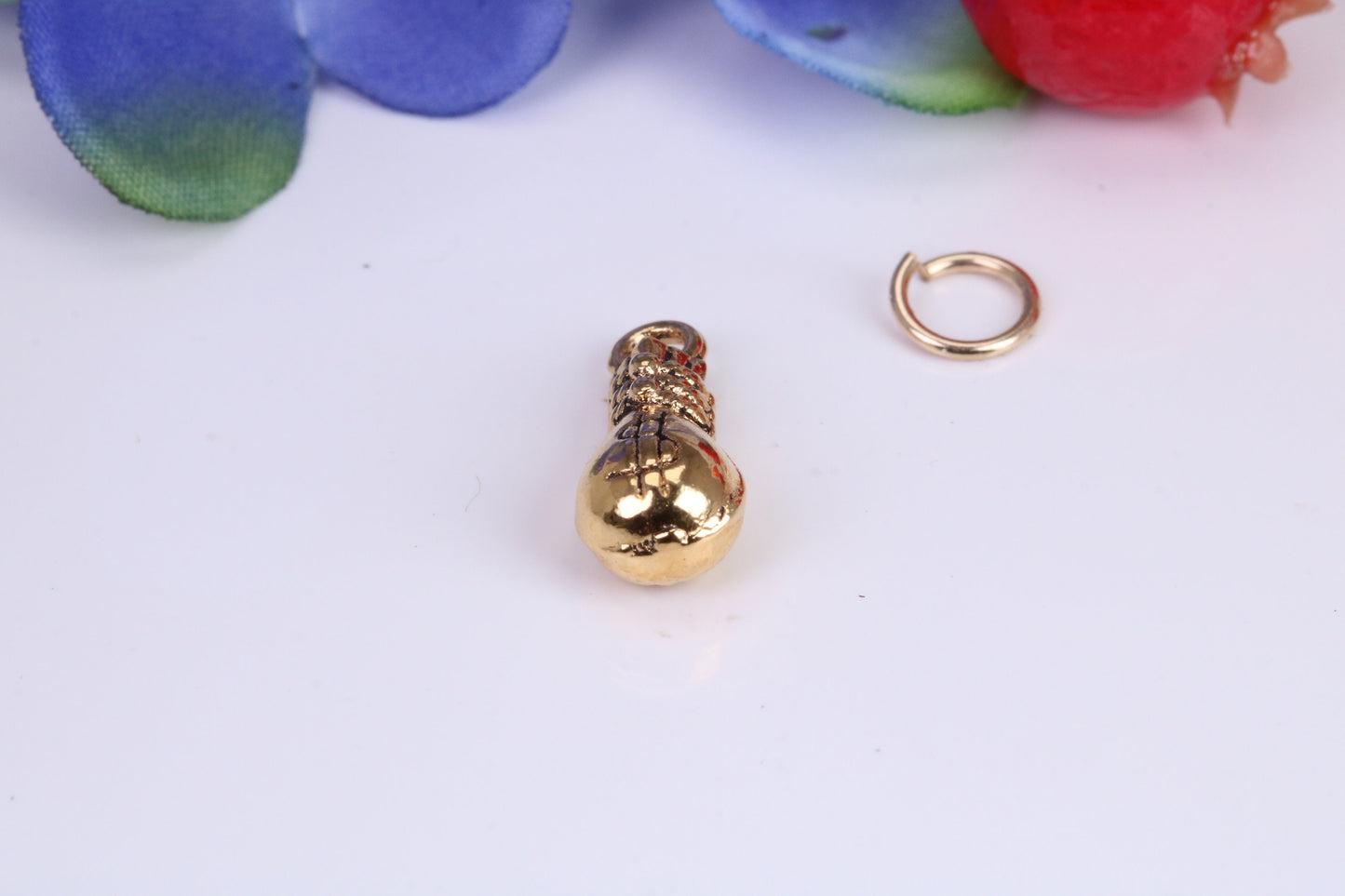 Bag of Money Charm, Traditional Charm, Made from Solid Yellow Gold, British Hallmarked