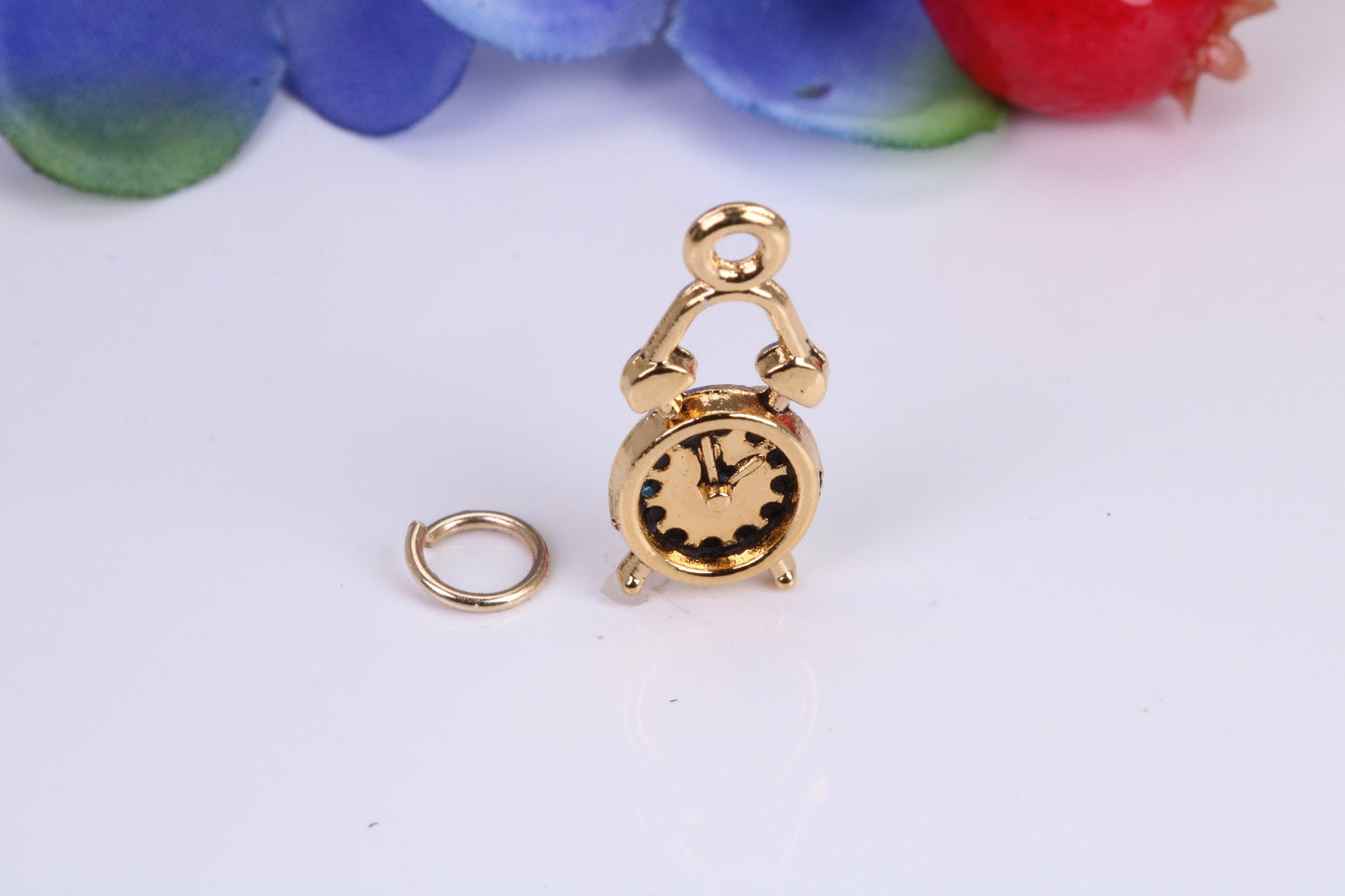 Mantle Clock Charm, Traditional Charm, Made from Solid Yellow Gold, British Hallmarked