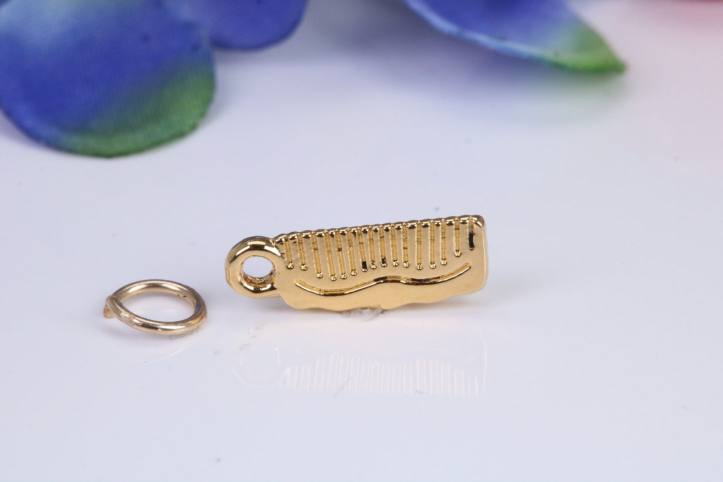 Hair Comb Charm, Traditional Charm, Made from Solid Cast Yellow Gold, British Hallmarked