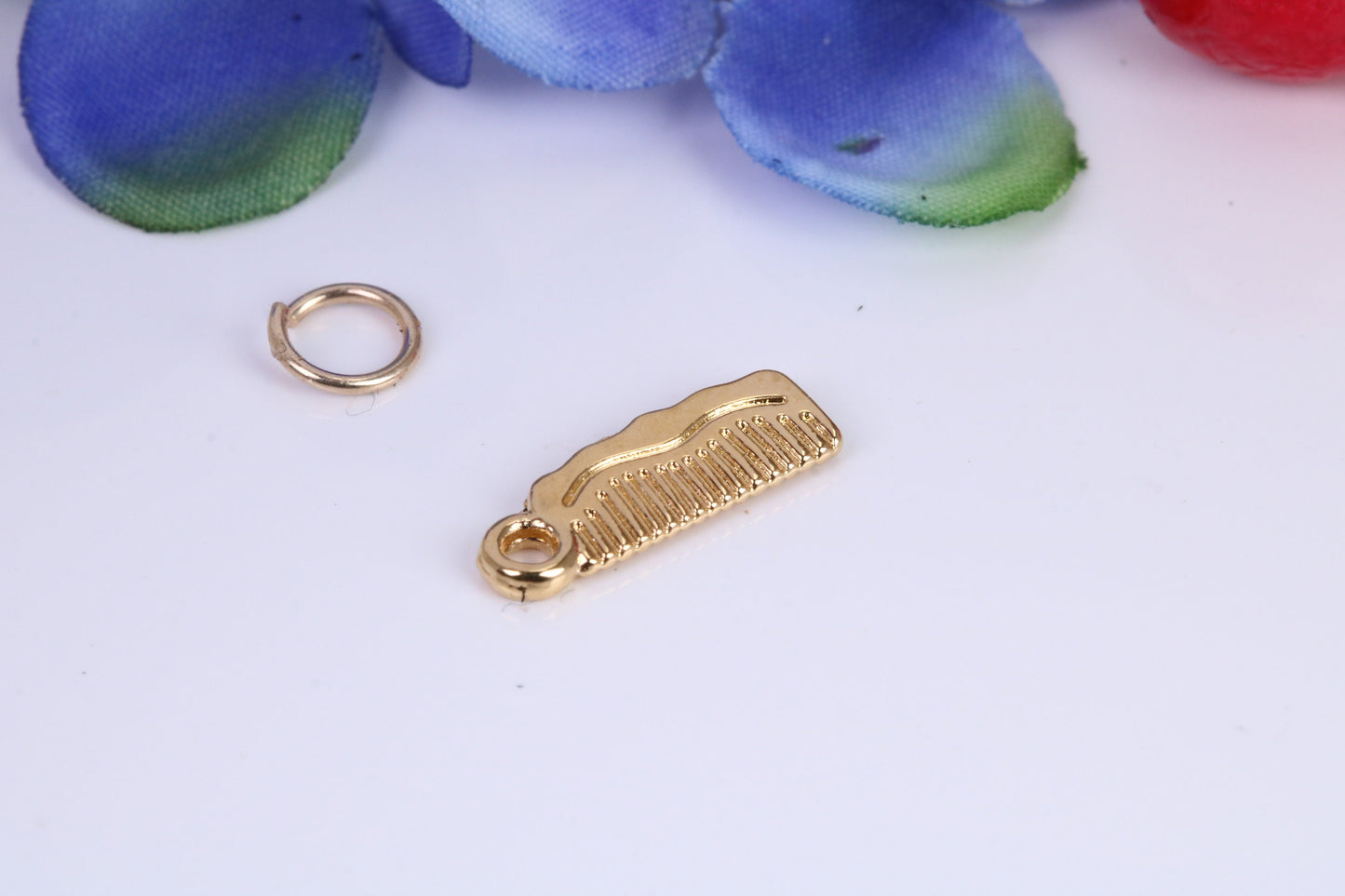 Hair Comb Charm, Traditional Charm, Made from Solid Cast Yellow Gold, British Hallmarked