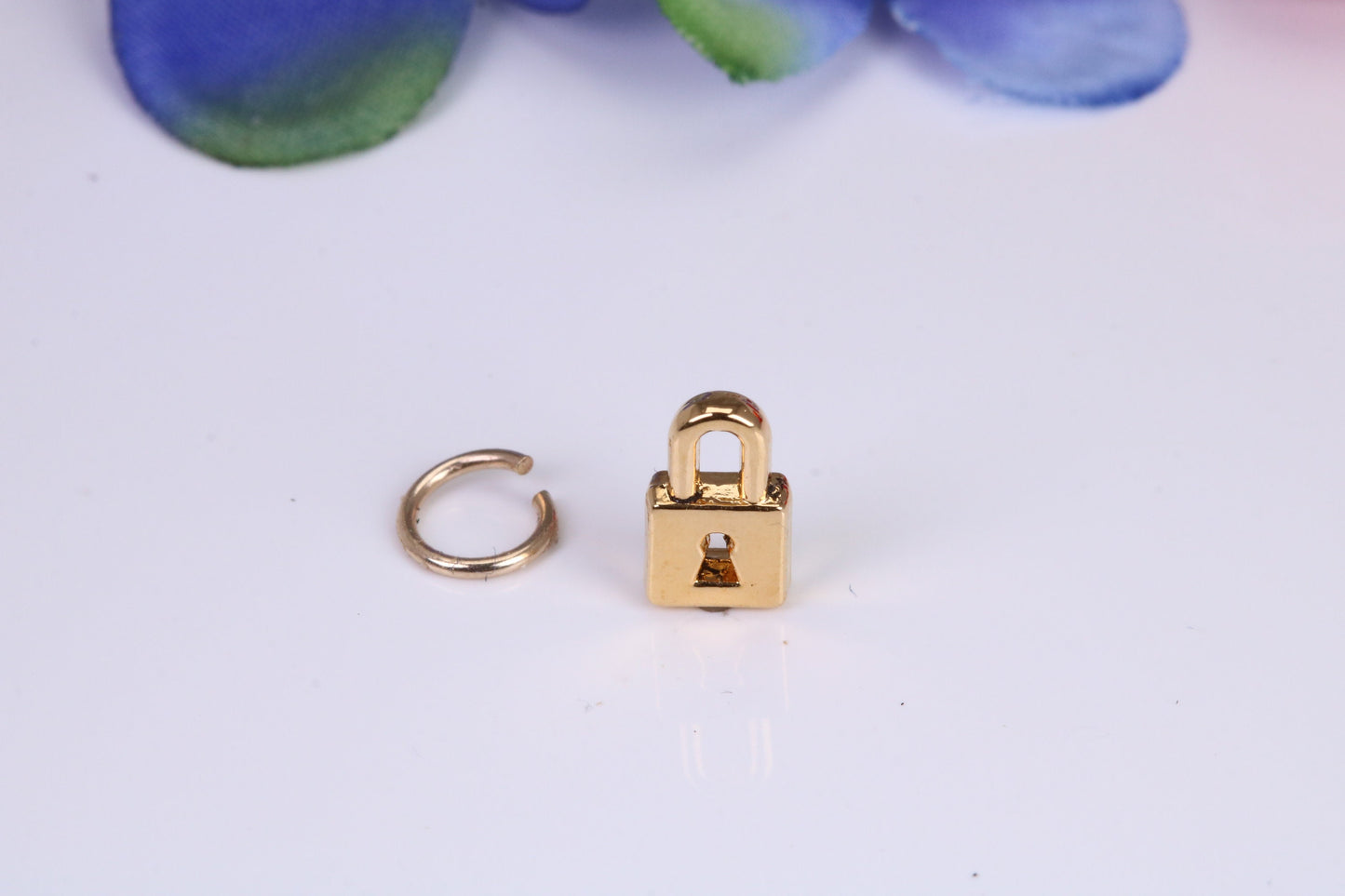 Padlock Charm, Traditional Charm, Made from Solid Cast Yellow Gold, British Hallmarked